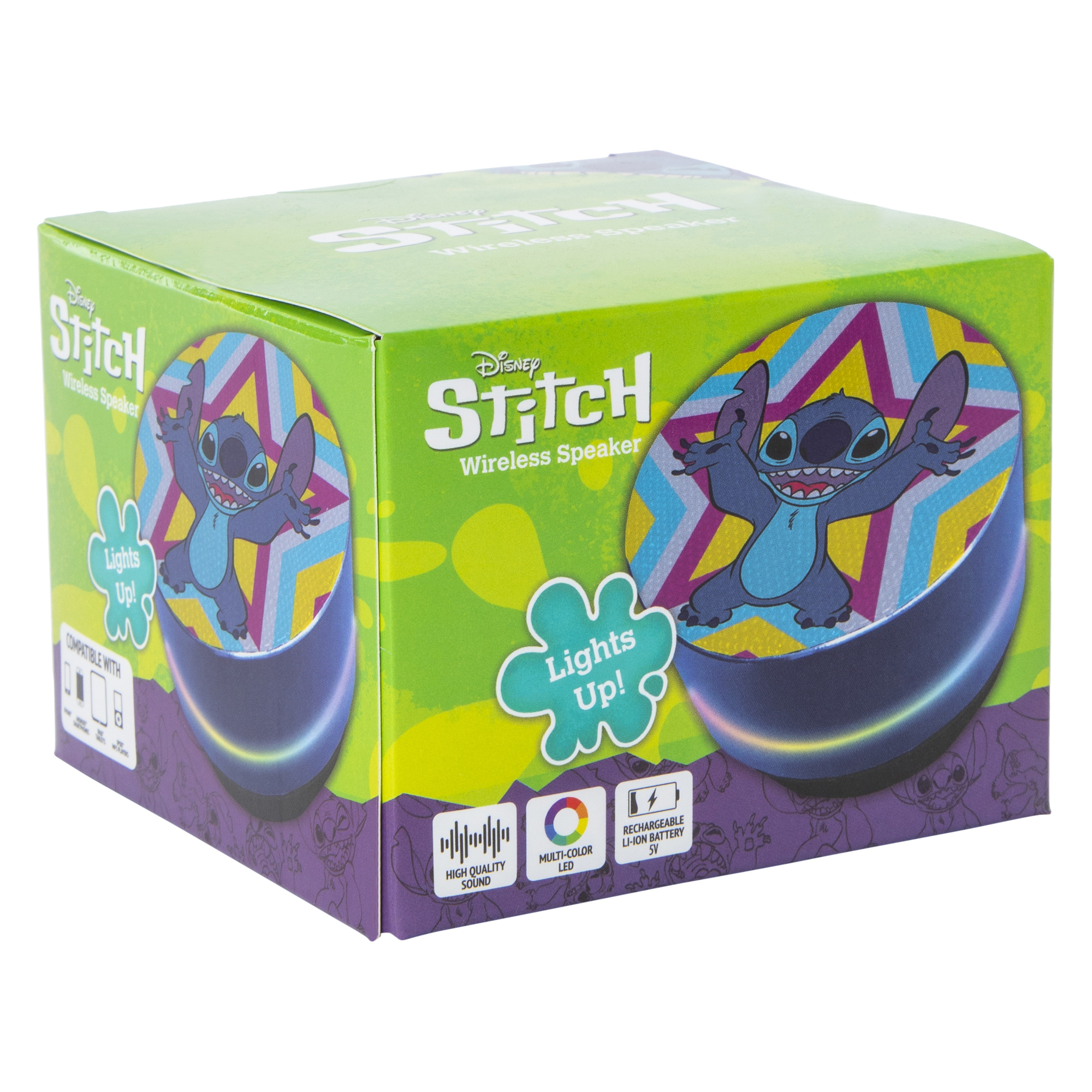 Disney Lilo & Stitch Light Up Wireless Puck Speaker