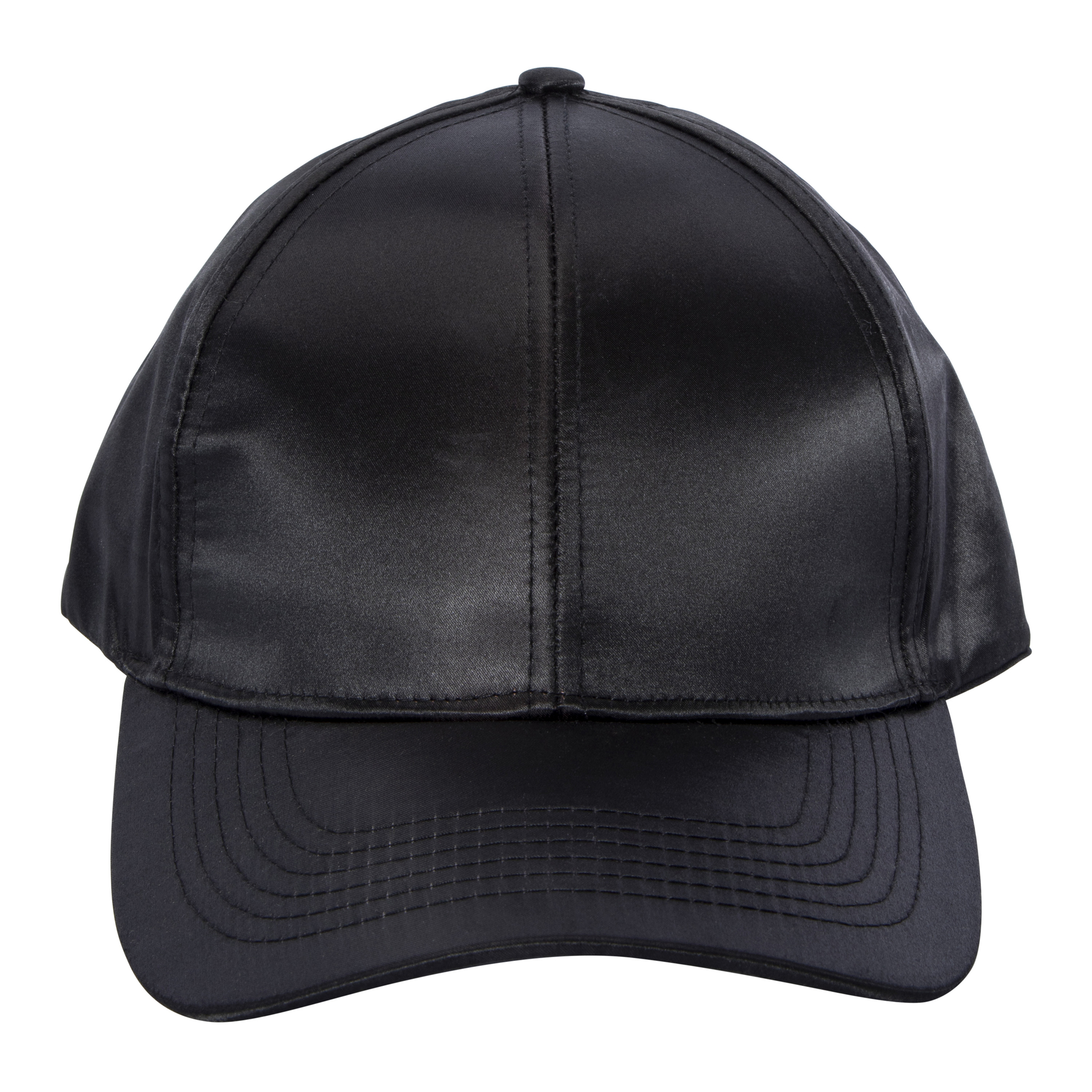 Black Satin Baseball Cap