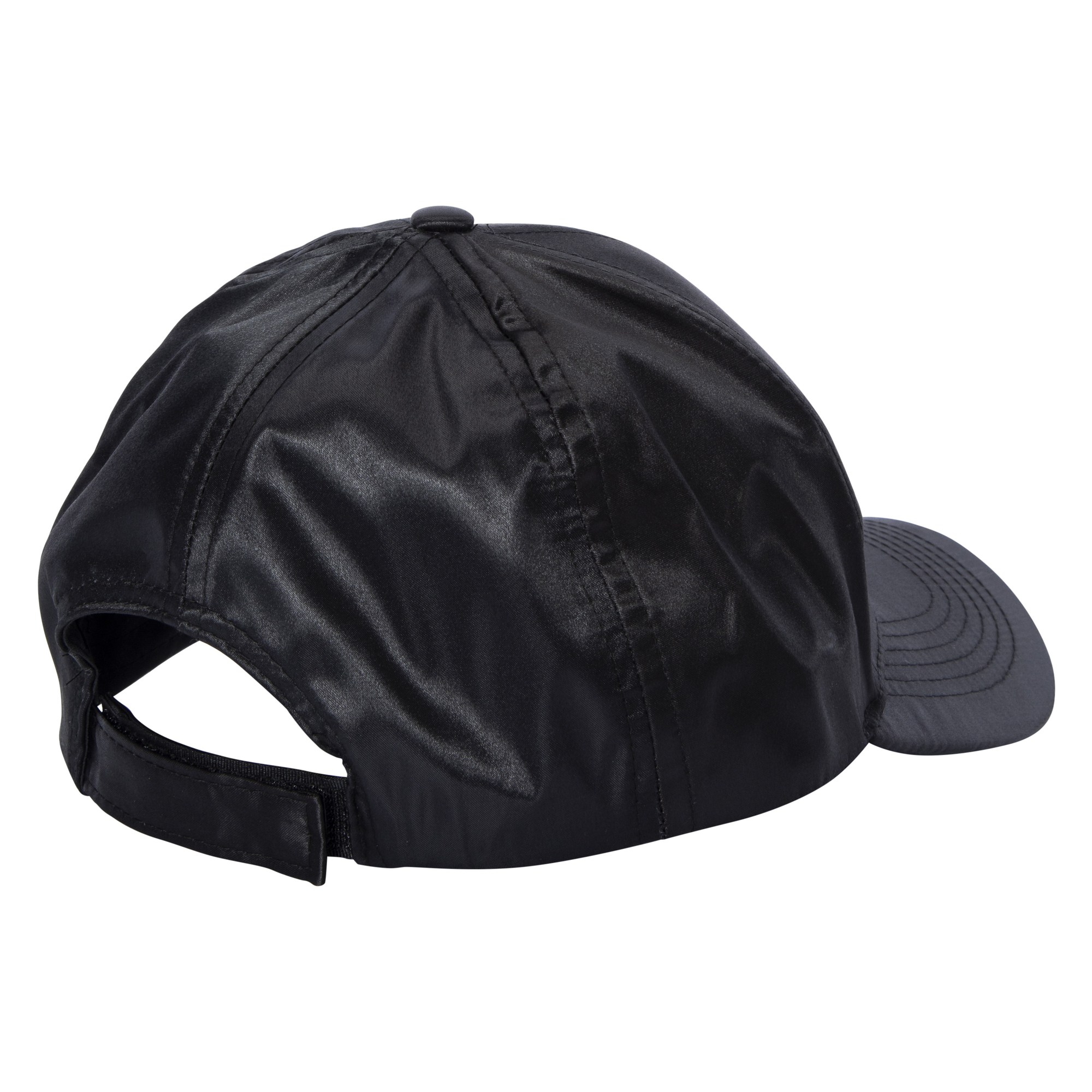 Black Satin Baseball Cap