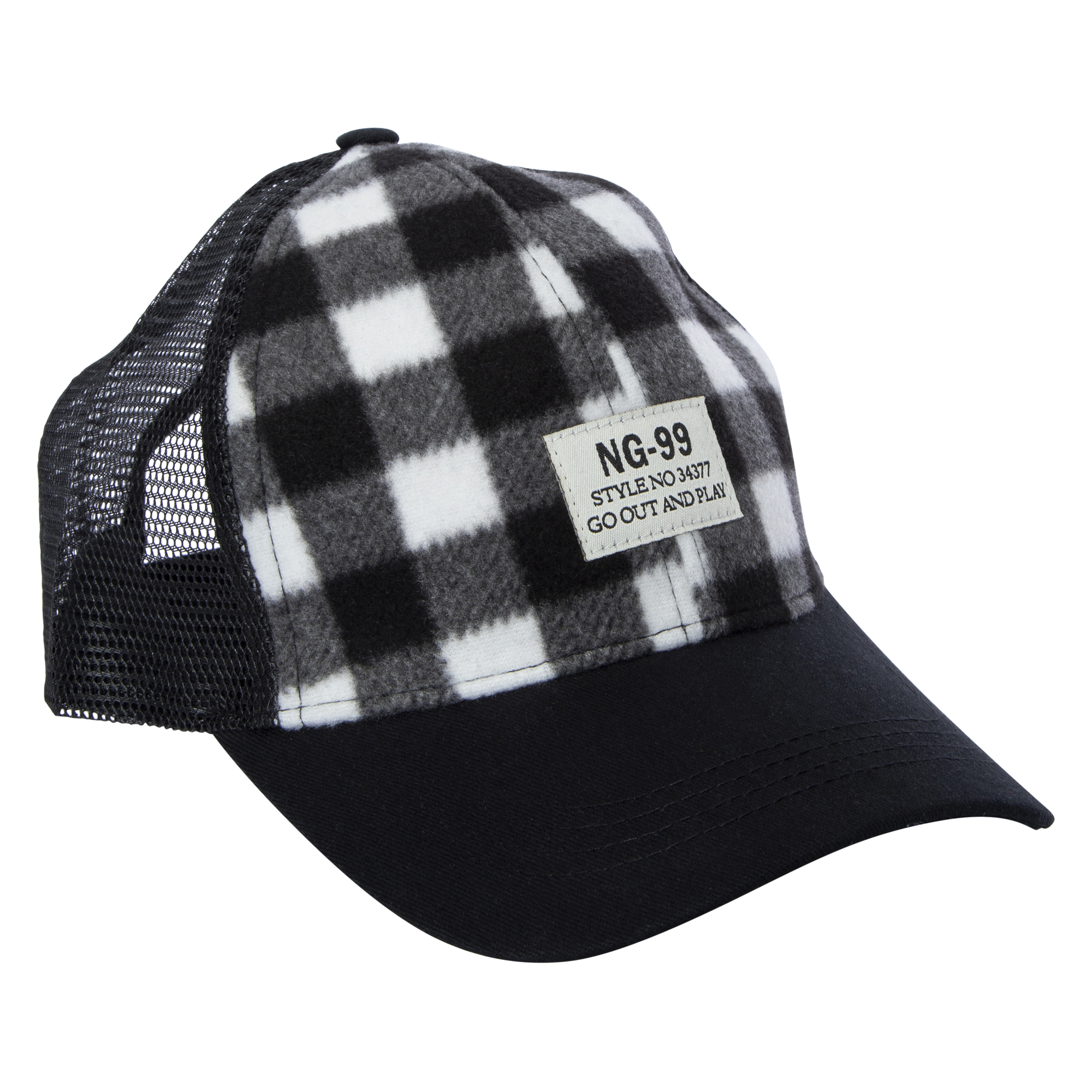 Plaid Flannel Trucker Hat