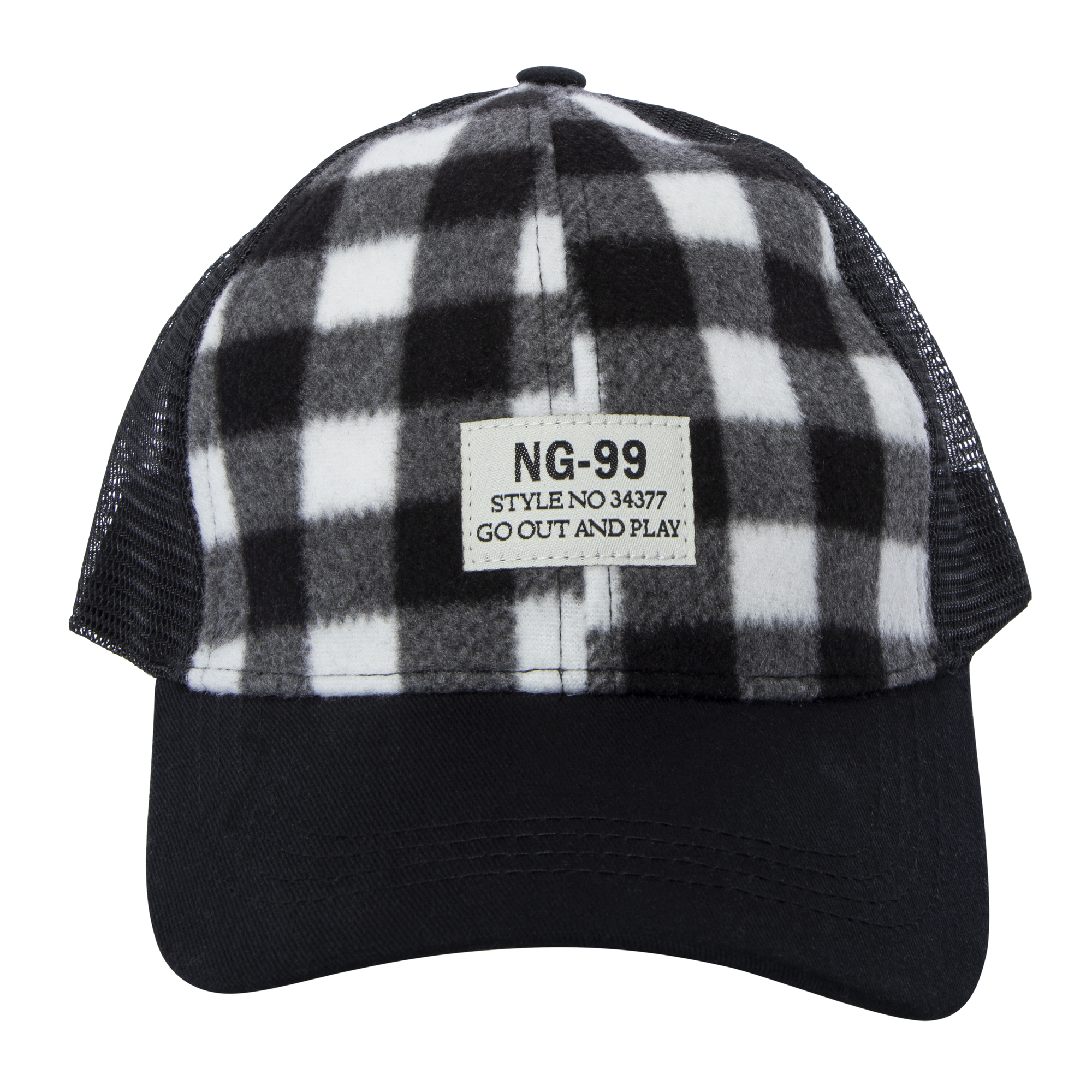 Plaid Flannel Trucker Hat