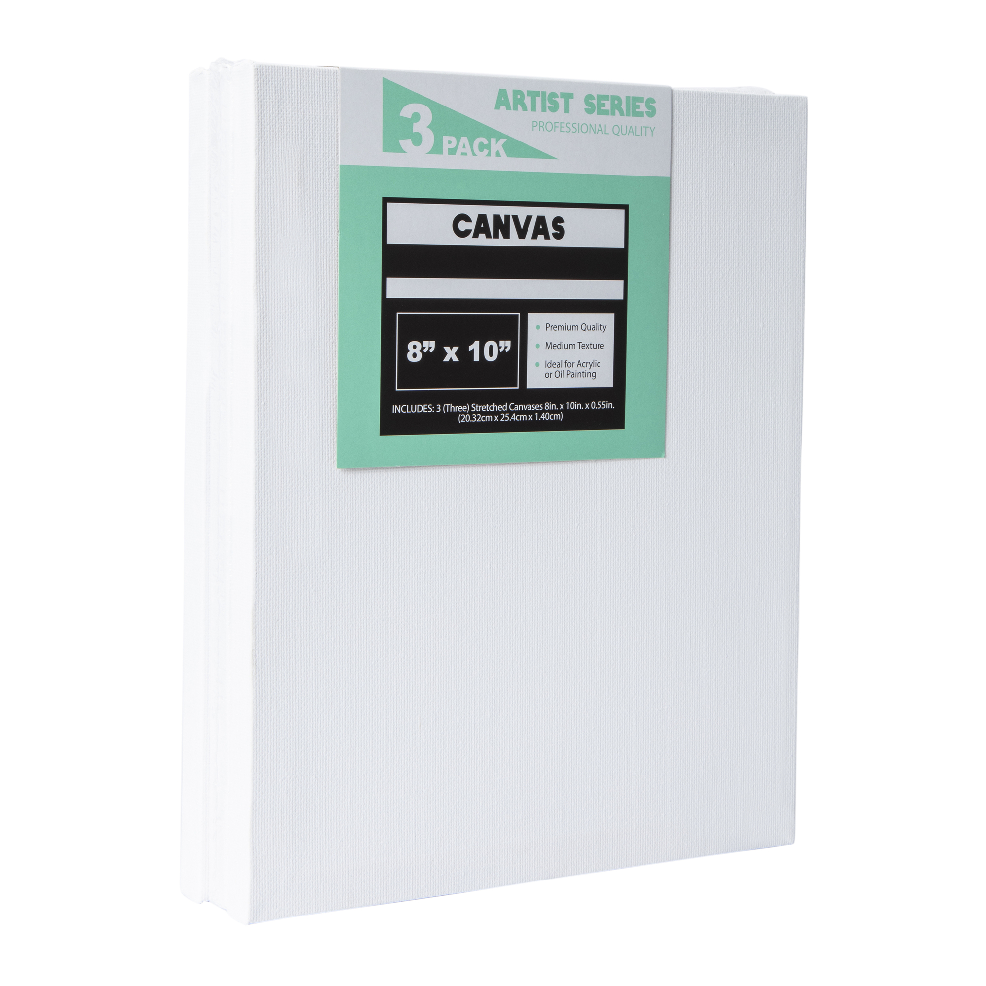 8in x 10in Stretched Canvas 3-Count