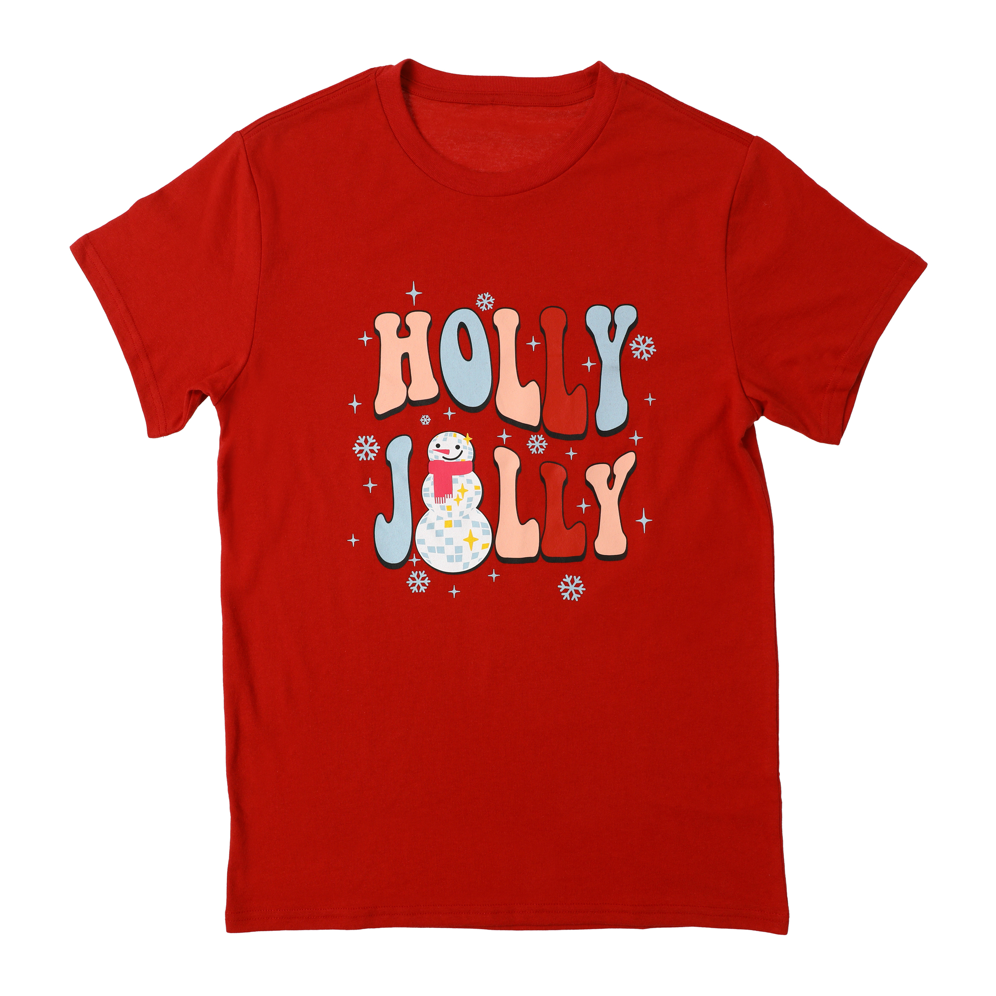 'Holly Jolly' Disco Snowman Graphic Tee
