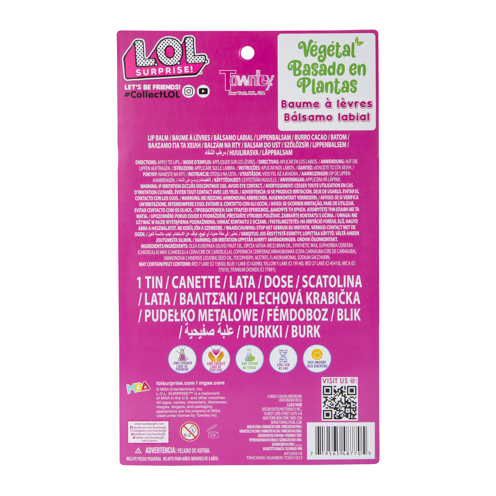 L.O.L. Surprise!™ Plant-Based Flavored Lip Balms & Storage Tin Set