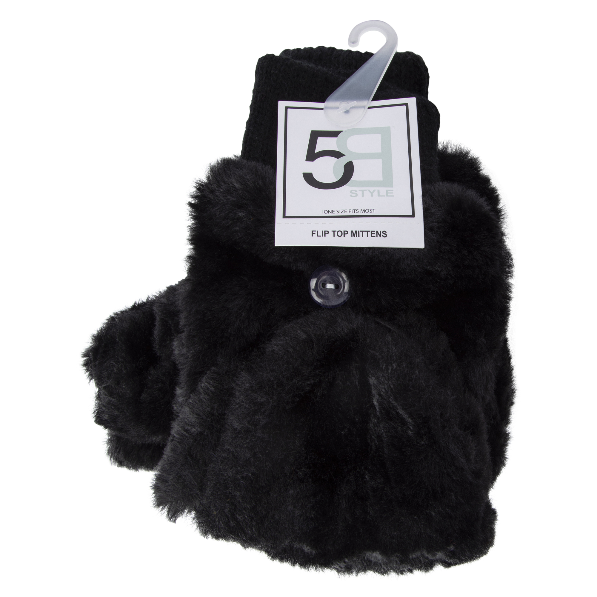 Faux Fur Flip-Top Mittens