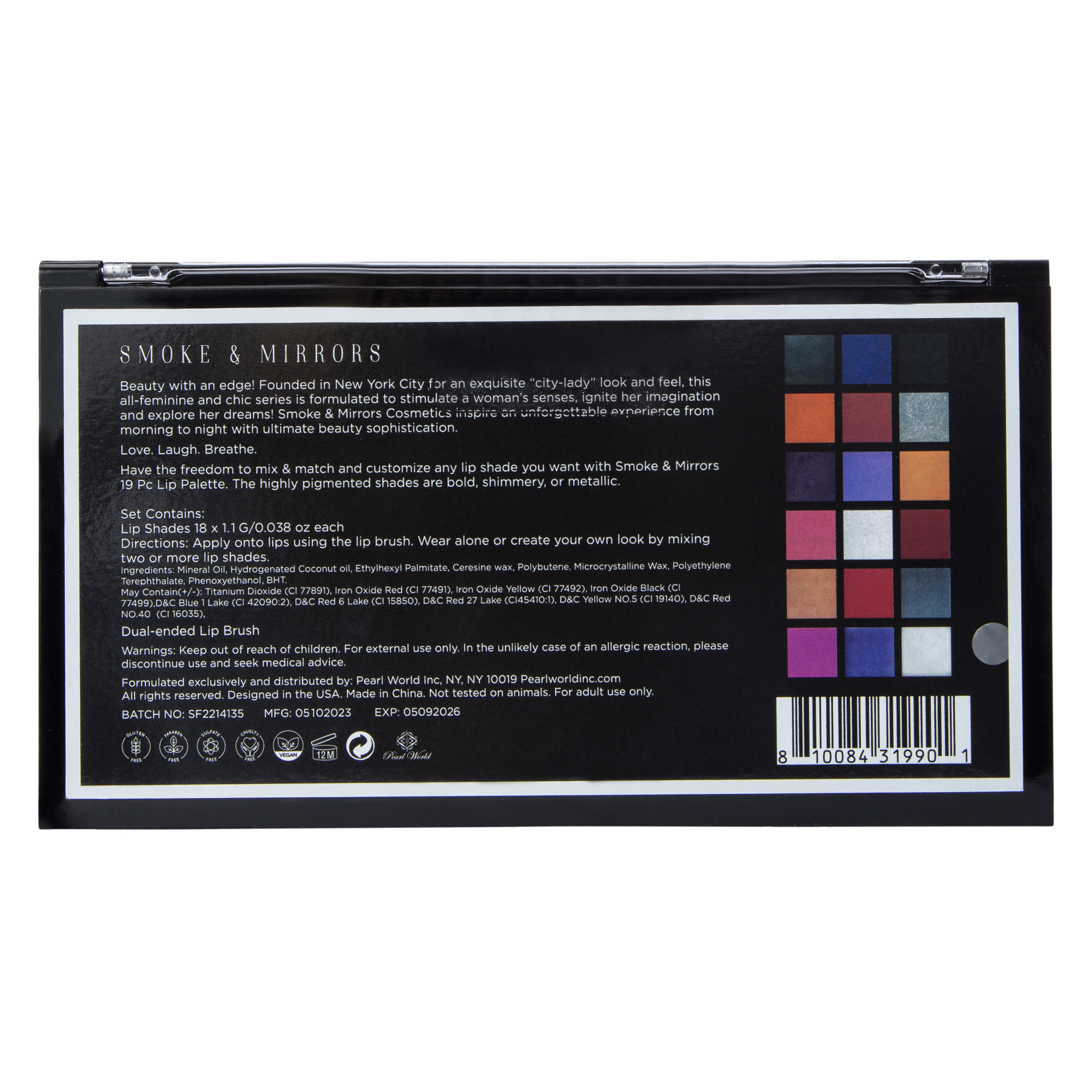 Smoke & Mirrors Talk About It Lip Palette 19-Piece Set