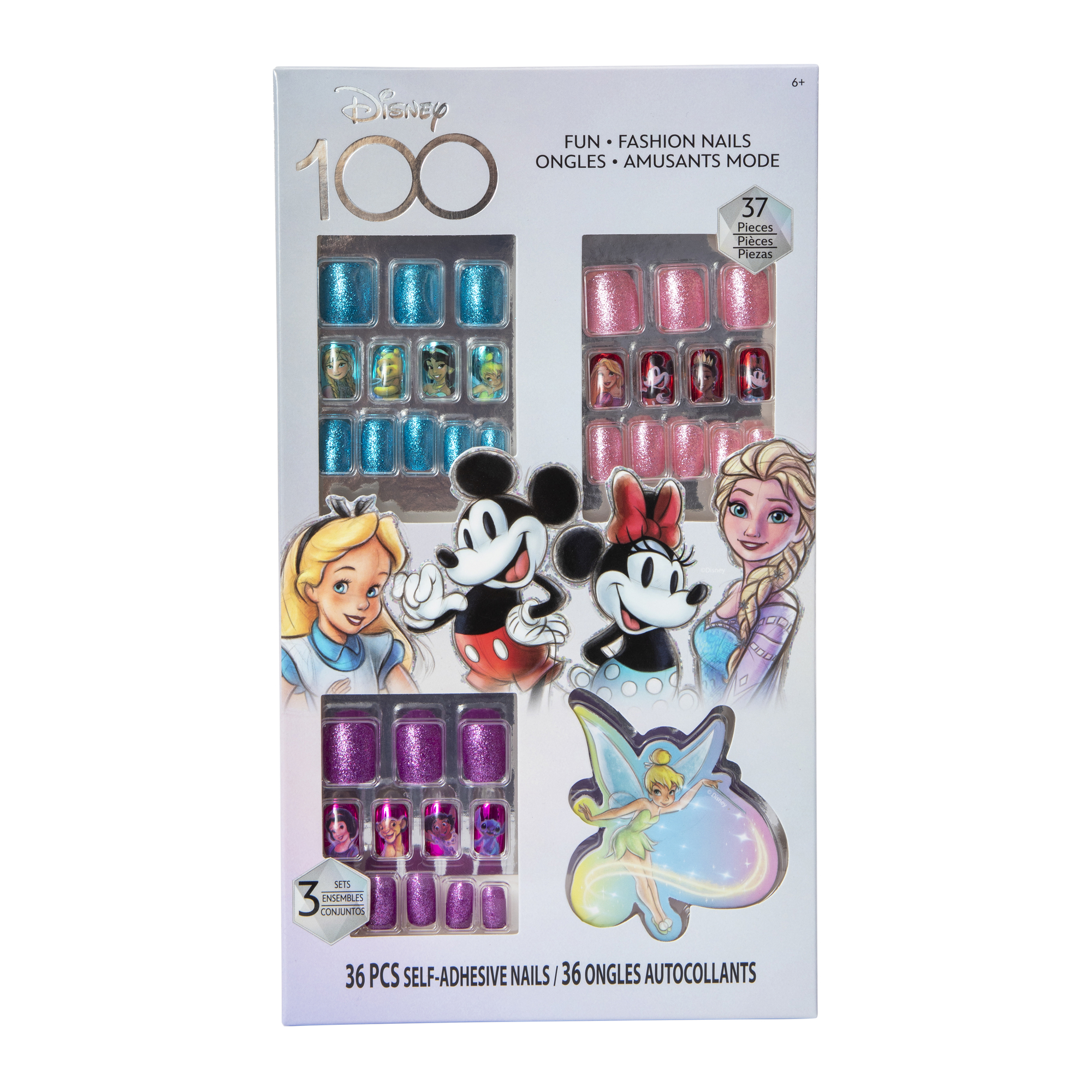 Disney 100 Kid's Press-On Nails 36-Piece