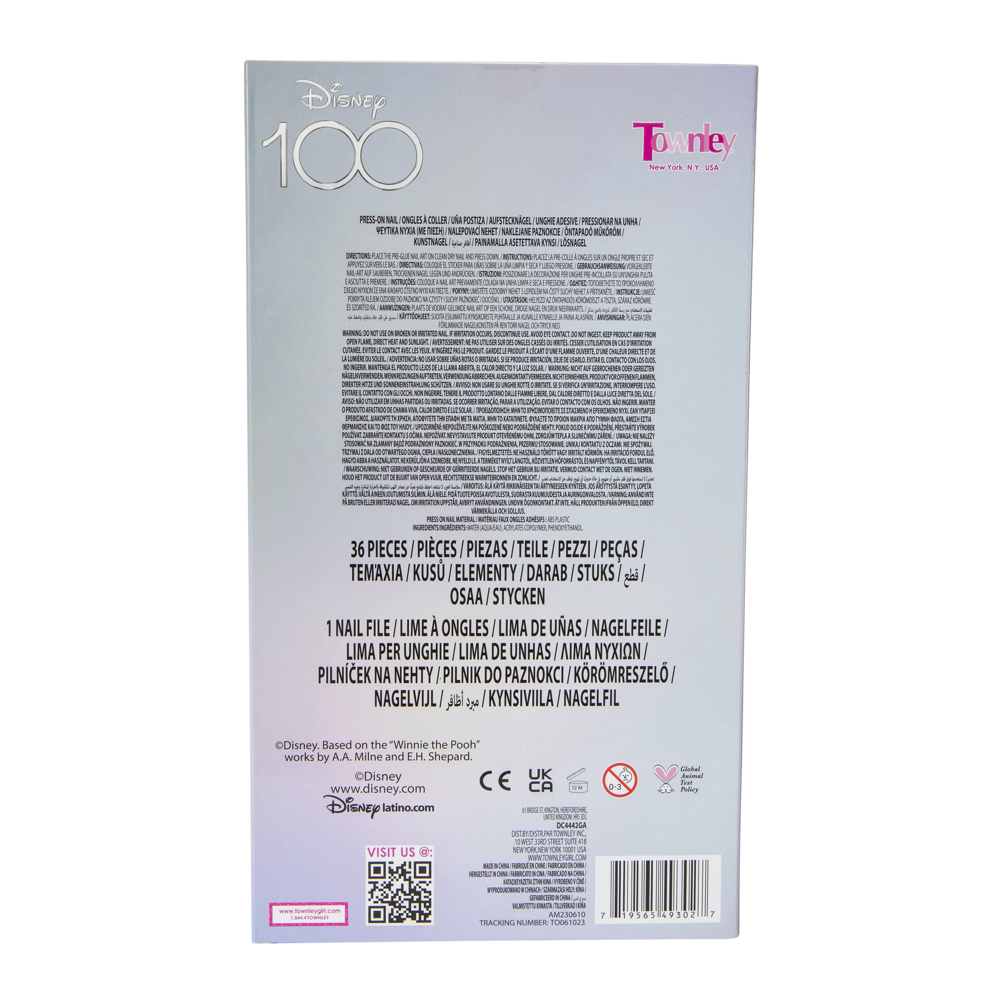 Disney 100 Kid's Press-On Nails 36-Piece