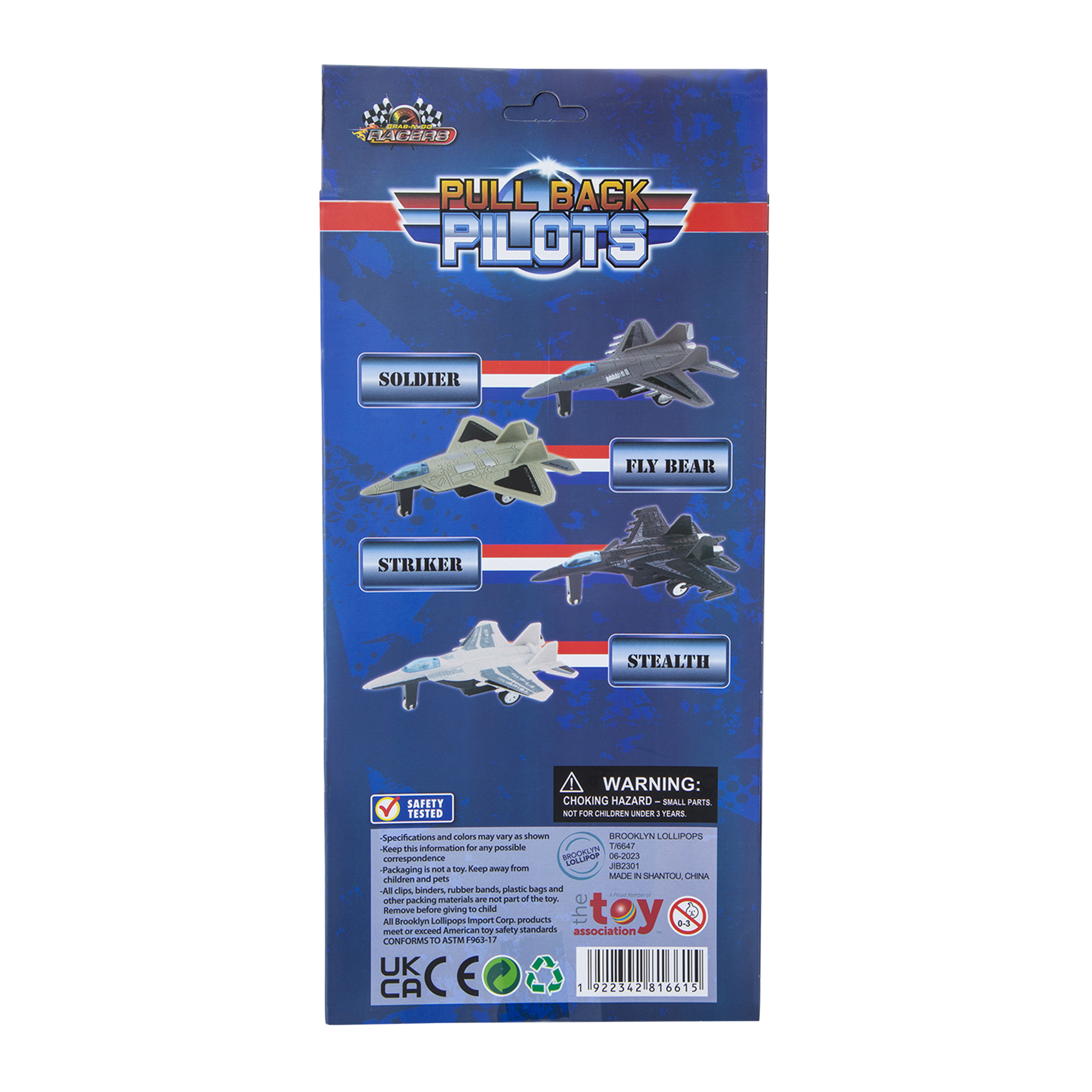 Airplane Pull-Back Racers 4-Count - Pilots