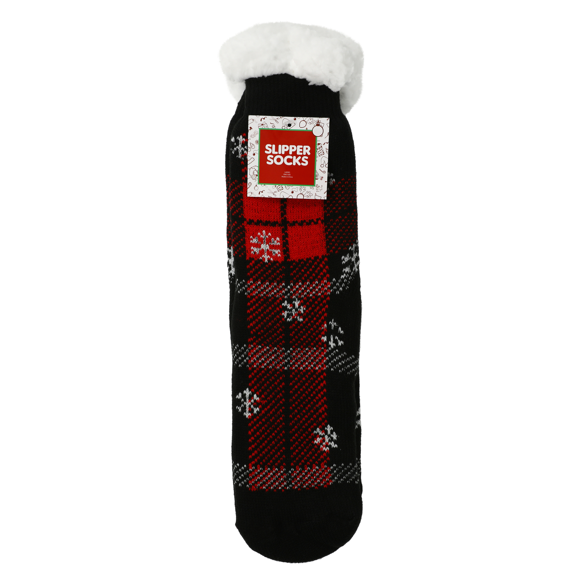 Holiday Sherpa-Lined Slipper Socks