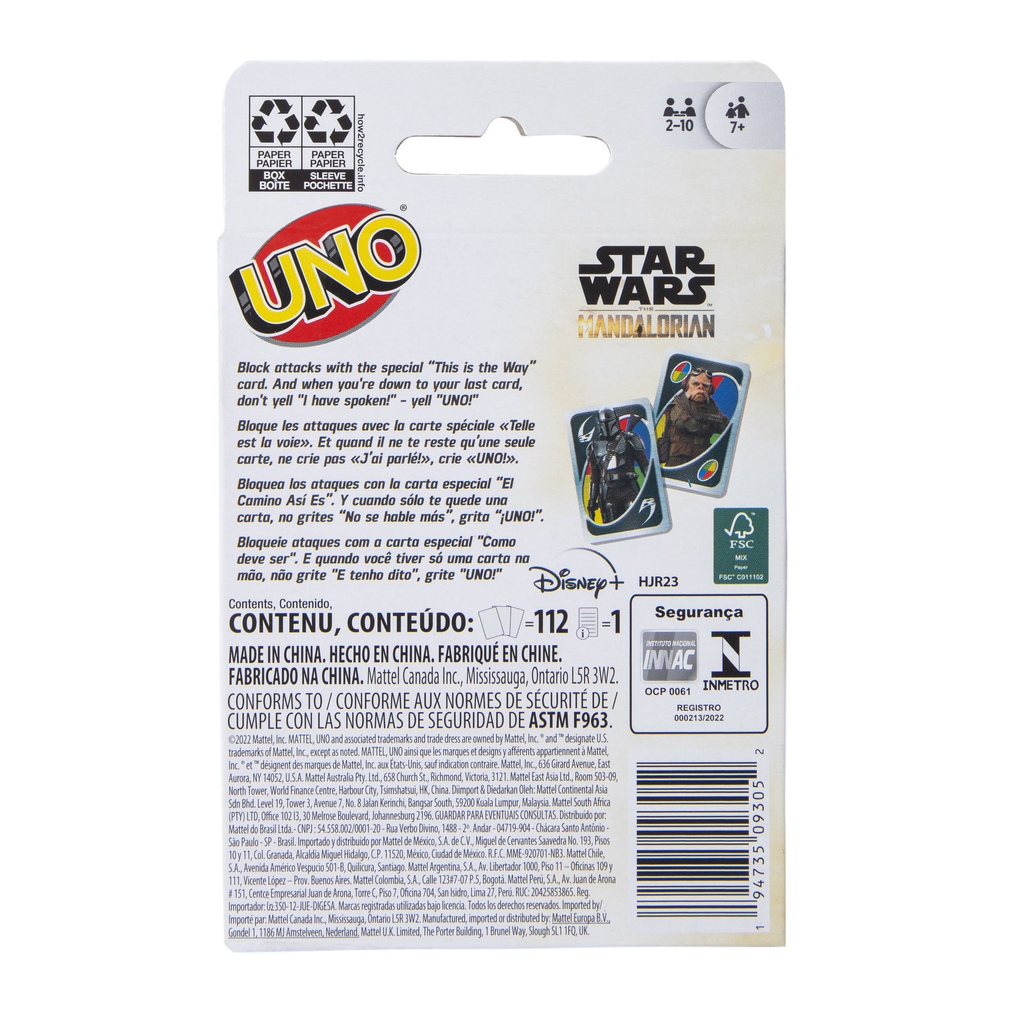 Uno® Star Wars The Mandalorian Edition