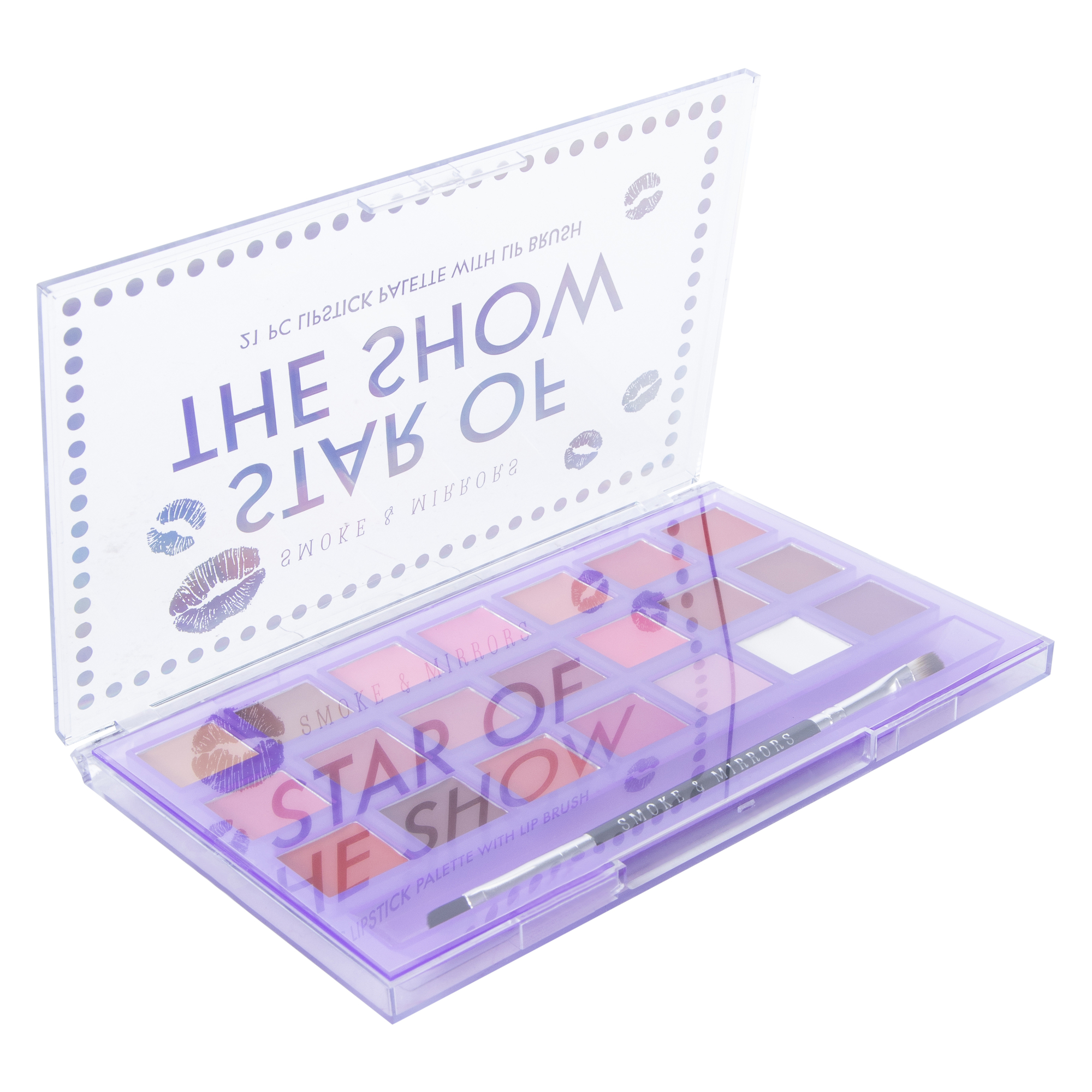 Smoke & Mirrors Lipstick Palette With Brush 21-Piece