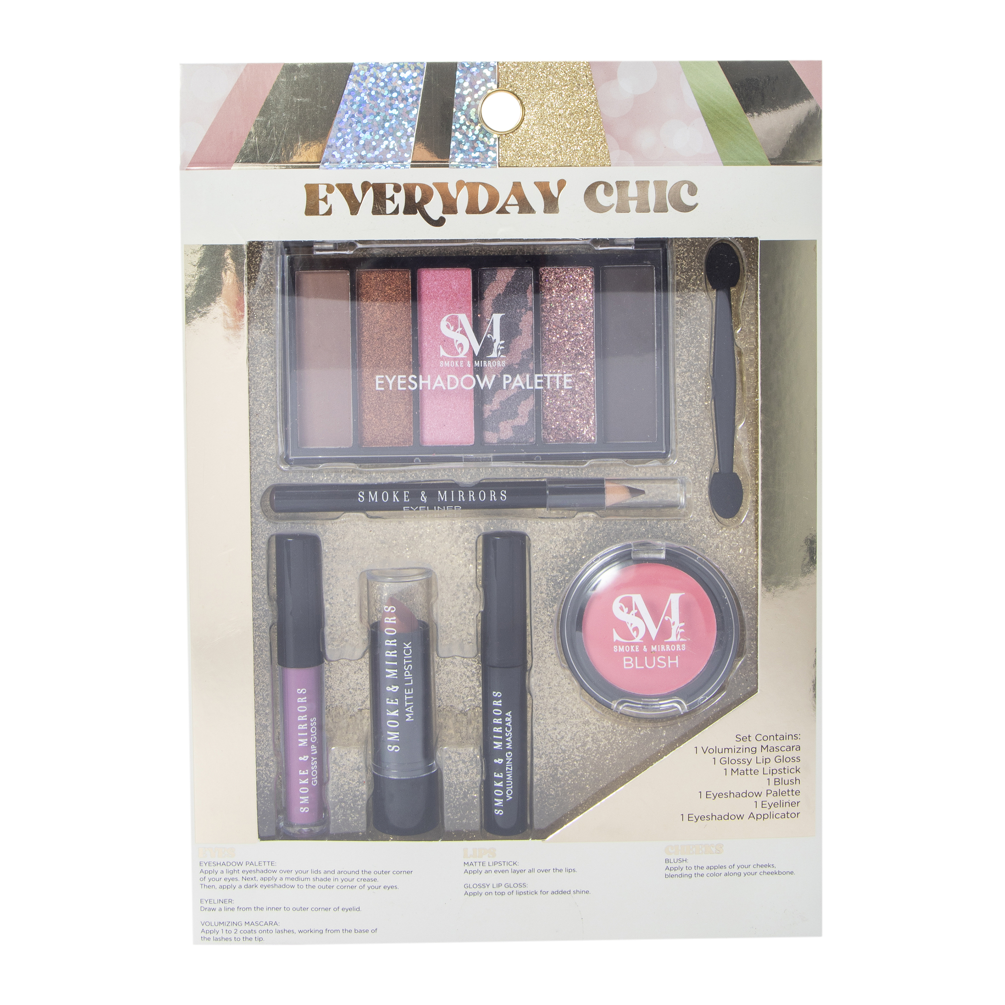 Smoke & Mirrors Everyday Chic 7-Piece Makeup Kit