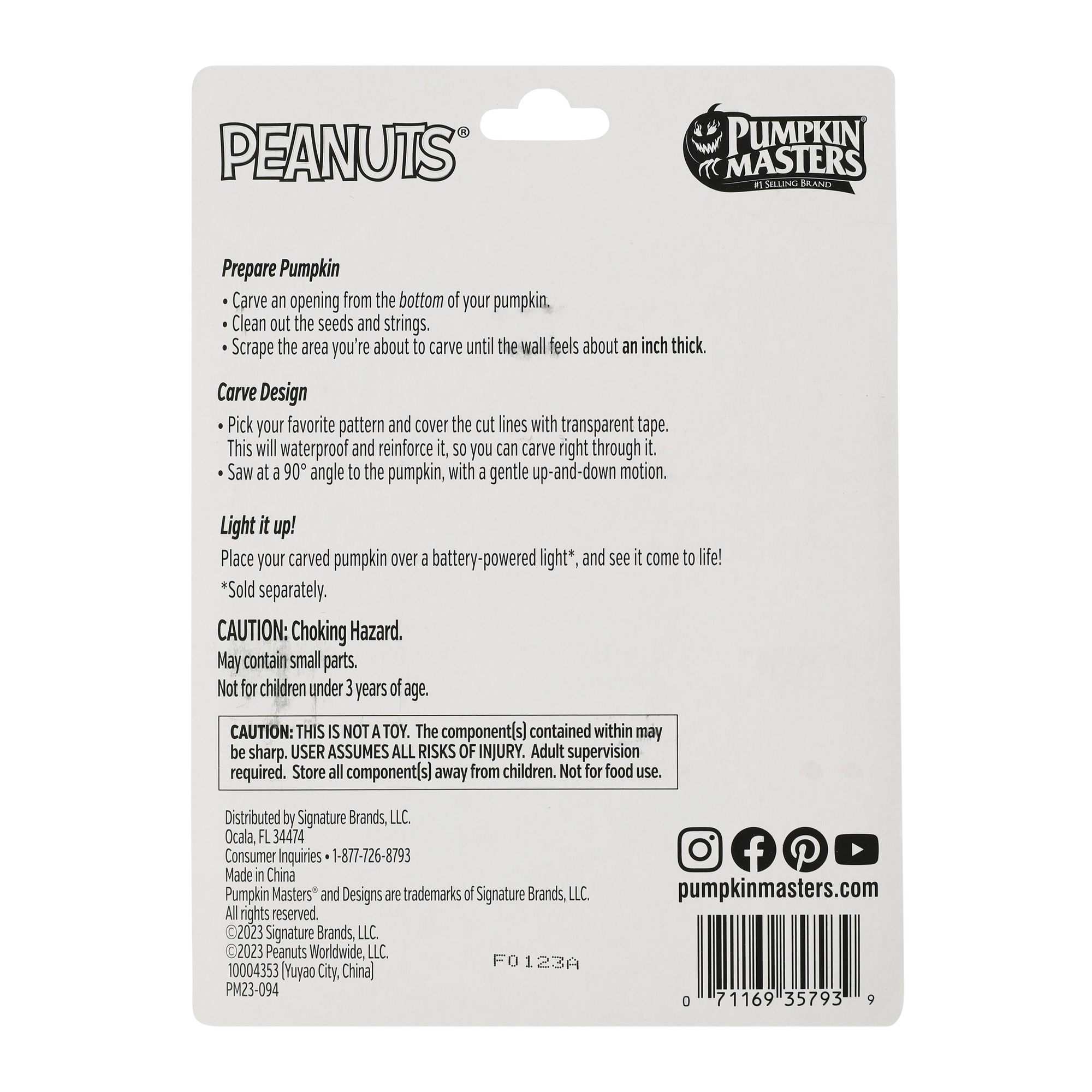 Peanuts® Charlie Brown And Woodstock Pumpkin Carving Kit