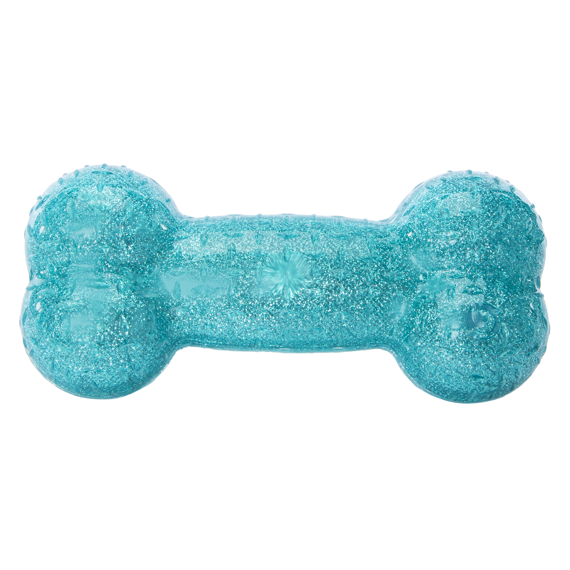 Glitter Tpr Dog Bone Chew Toy 7in