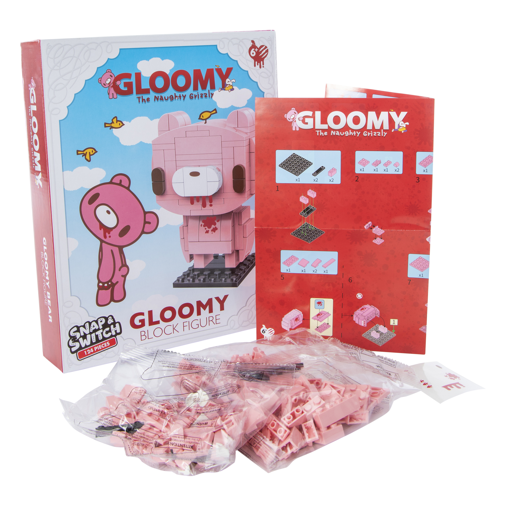 Gloomy The Naughty Grizzly® Block Figure Set