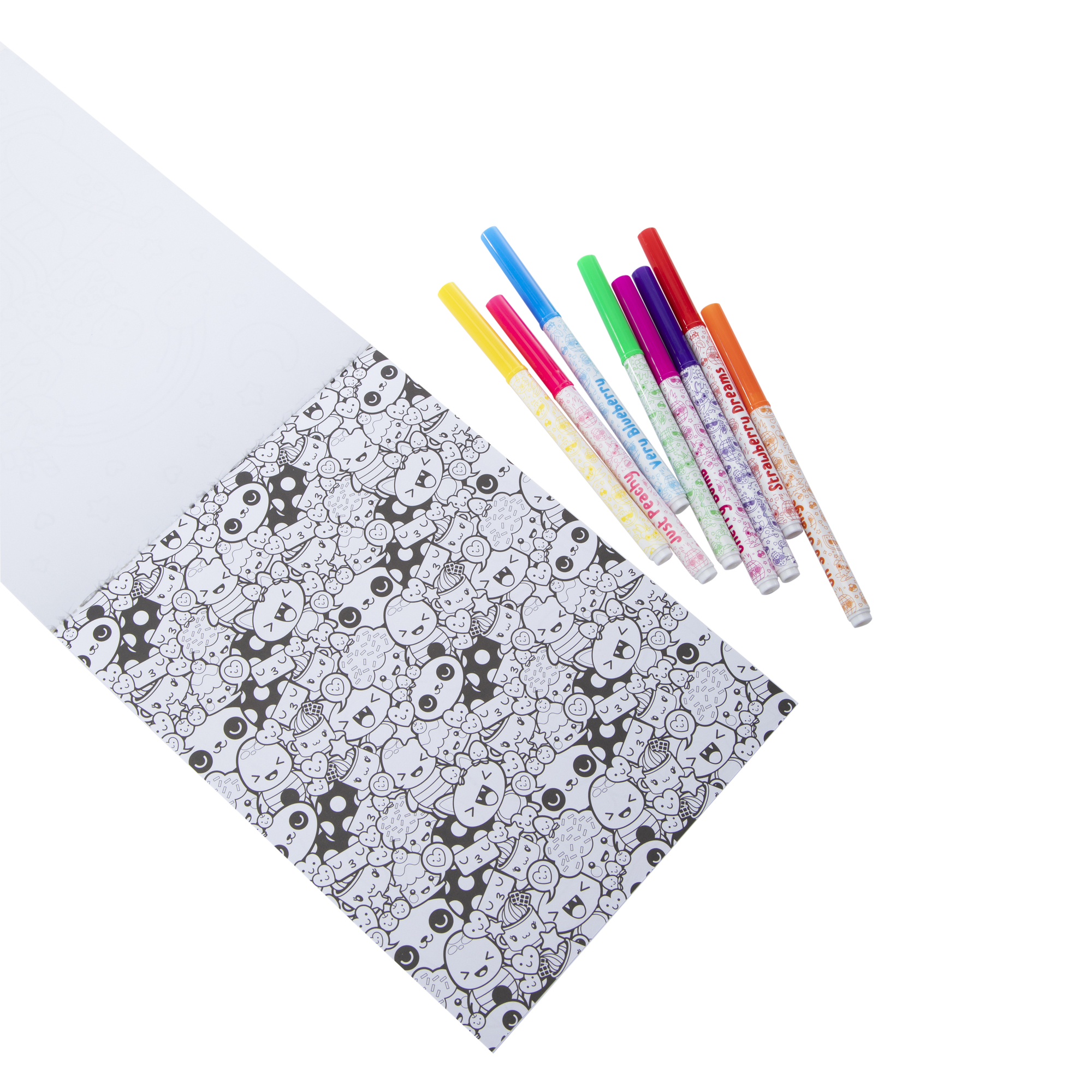Kaleidoscope Kawaii Snackables Coloring Book Kit
