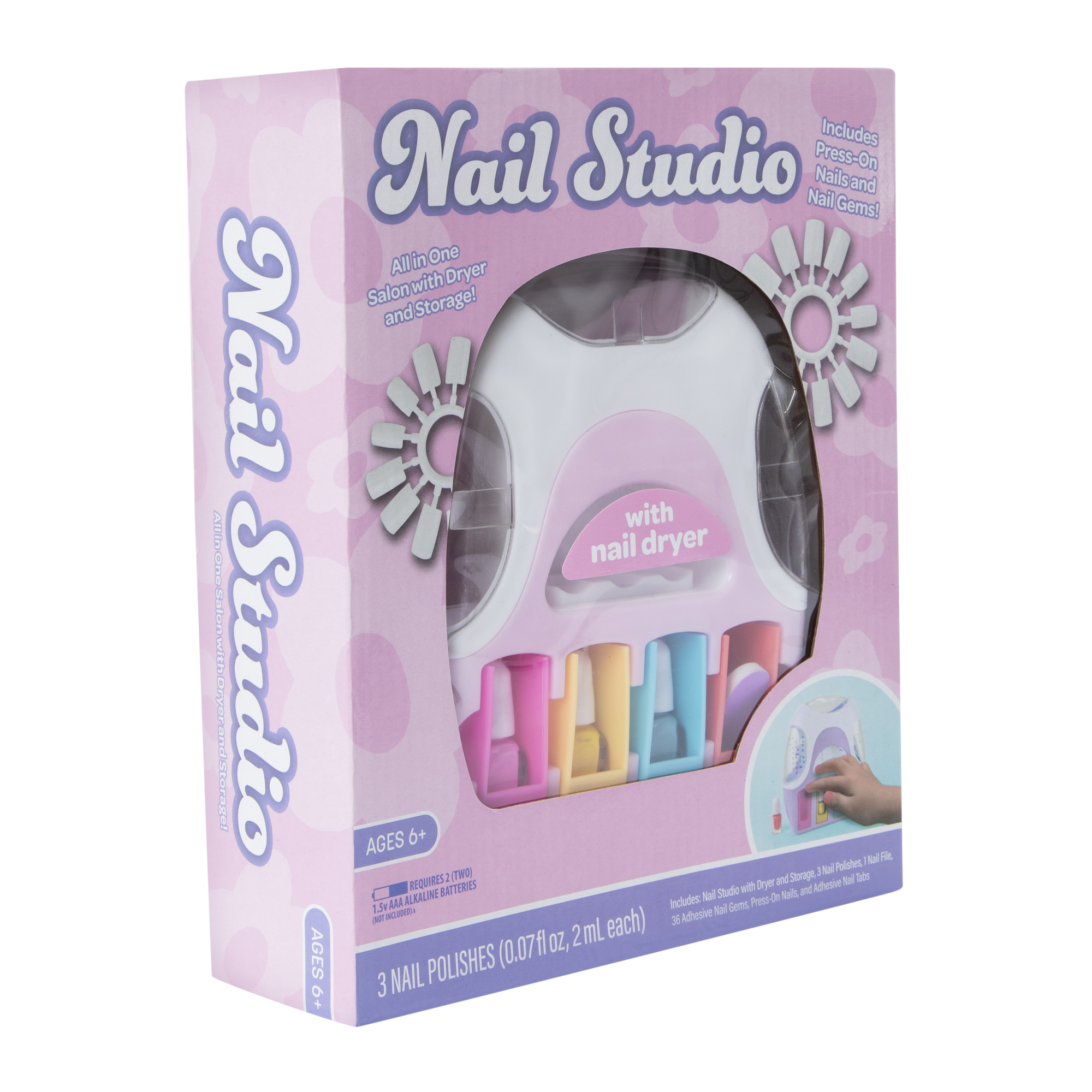 Nail Studio Kit With Dryer, Press-On Nails & Polish