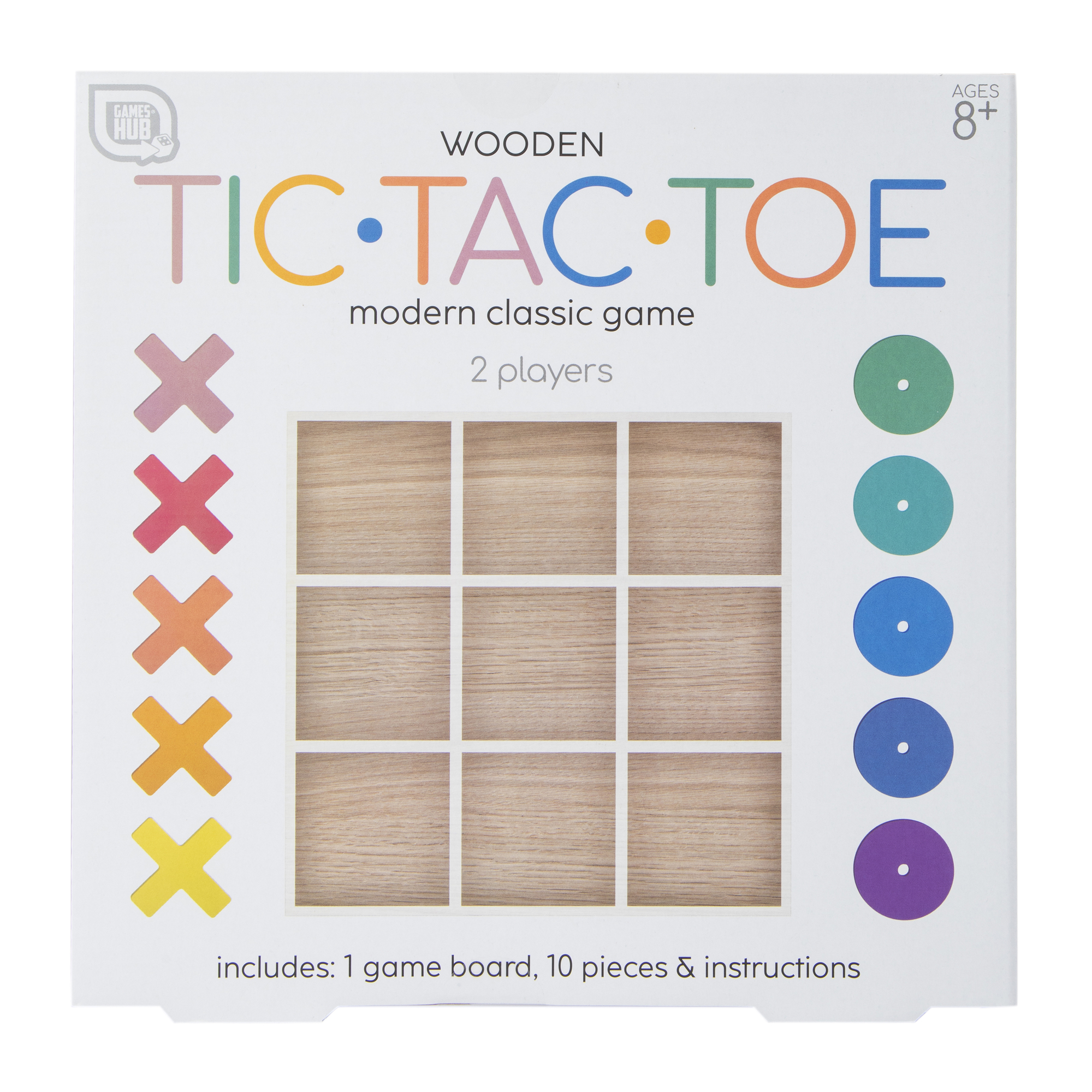 Wooden Tic-Tac-Toe Modern Classic Game