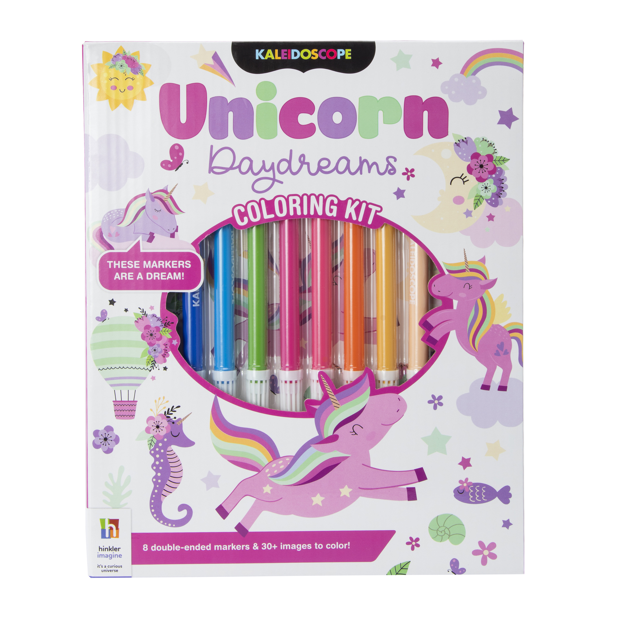 Kaleidoscope Unicorn Daydream Coloring Book Kit