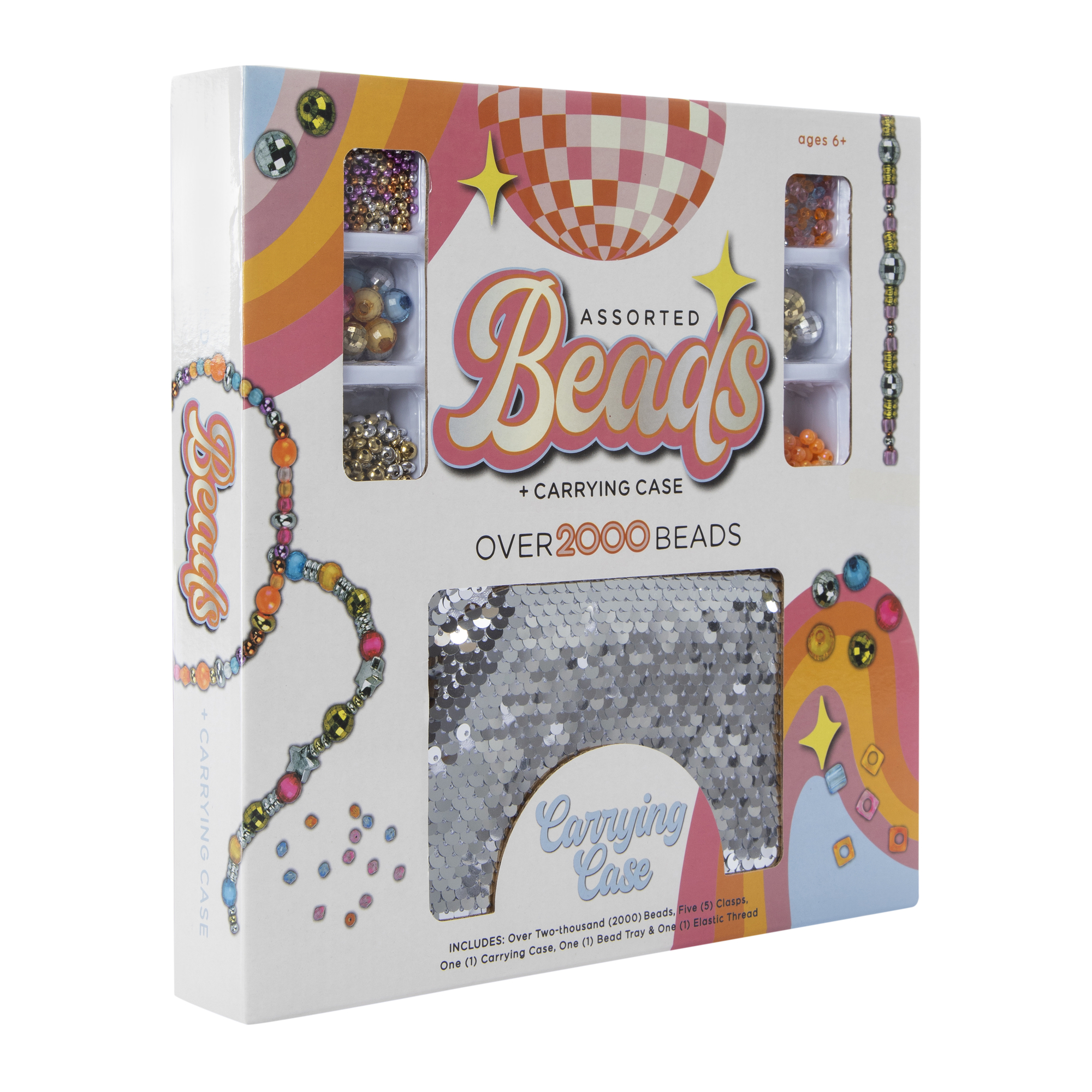 2,000+ Beads Jewelry Making Kit With Sequin Case