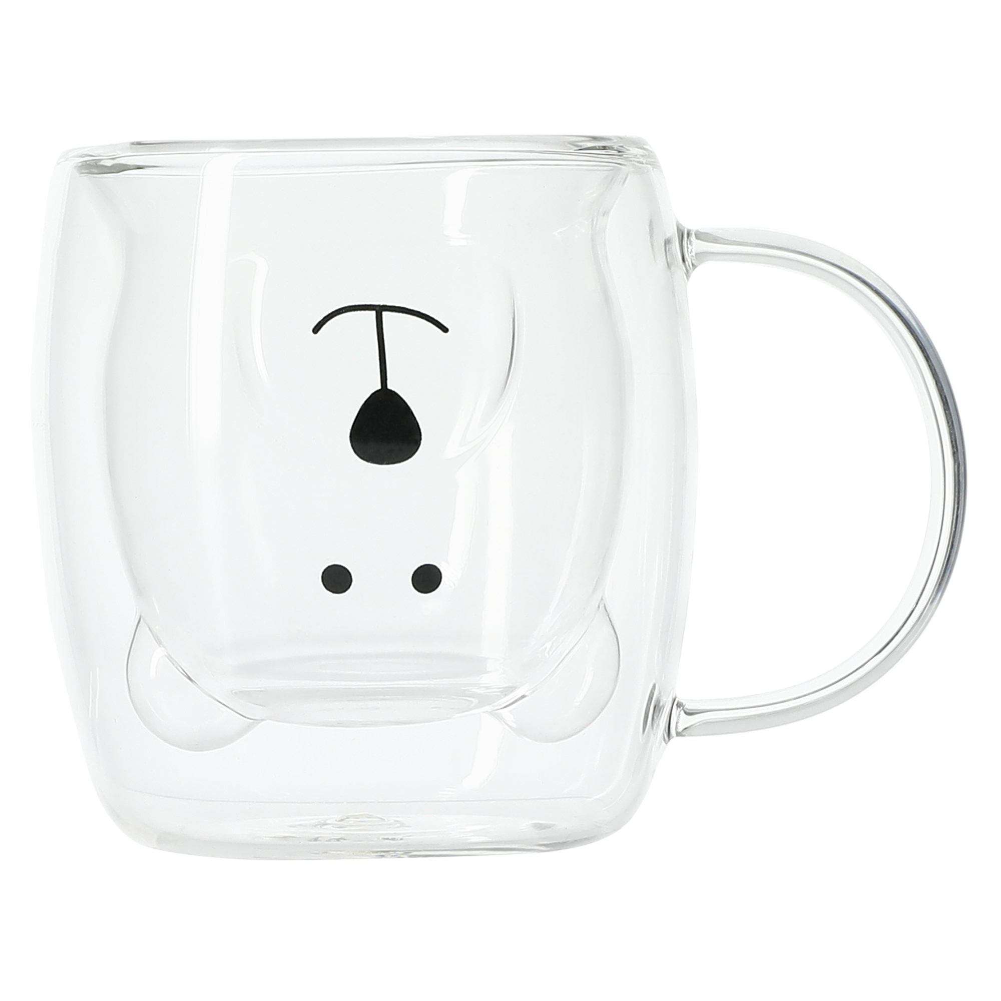 Glass Upside-Down Animal Mug 10oz
