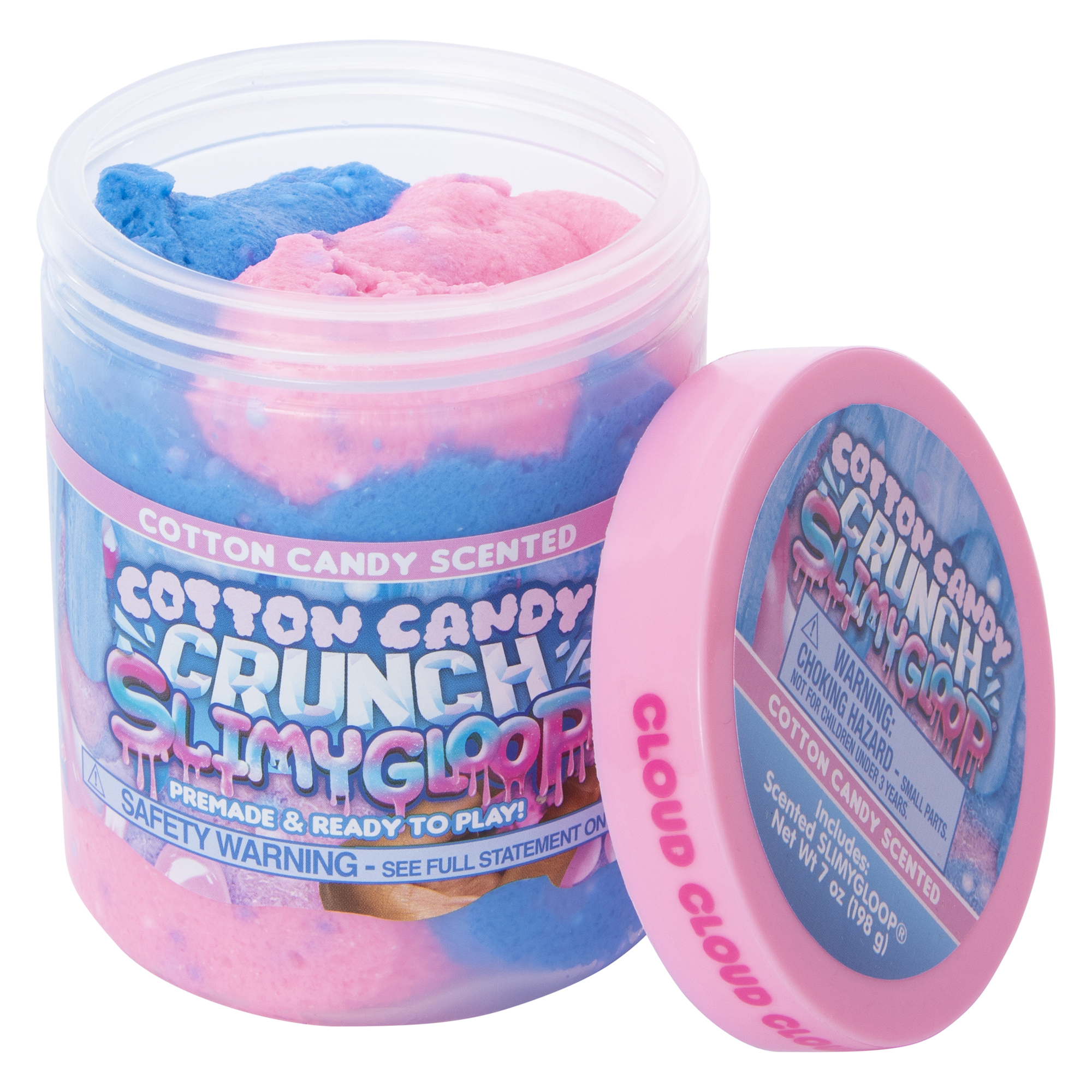 Slimygloop® Cotton Candy Crunch Scented Premade Slime 7oz
