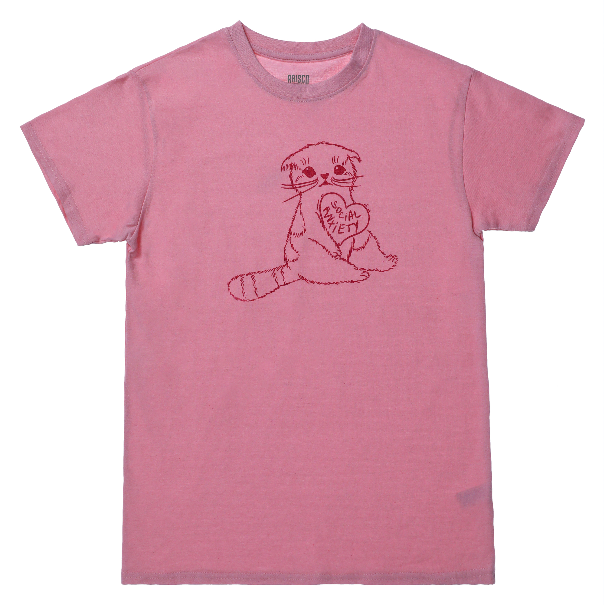 Social Anxiety Cat Graphic Tee