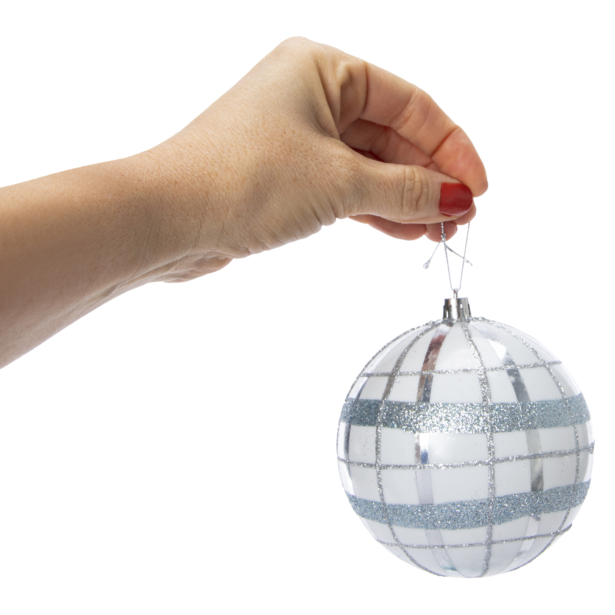 Printed Christmas Ball Ornament 4-Count