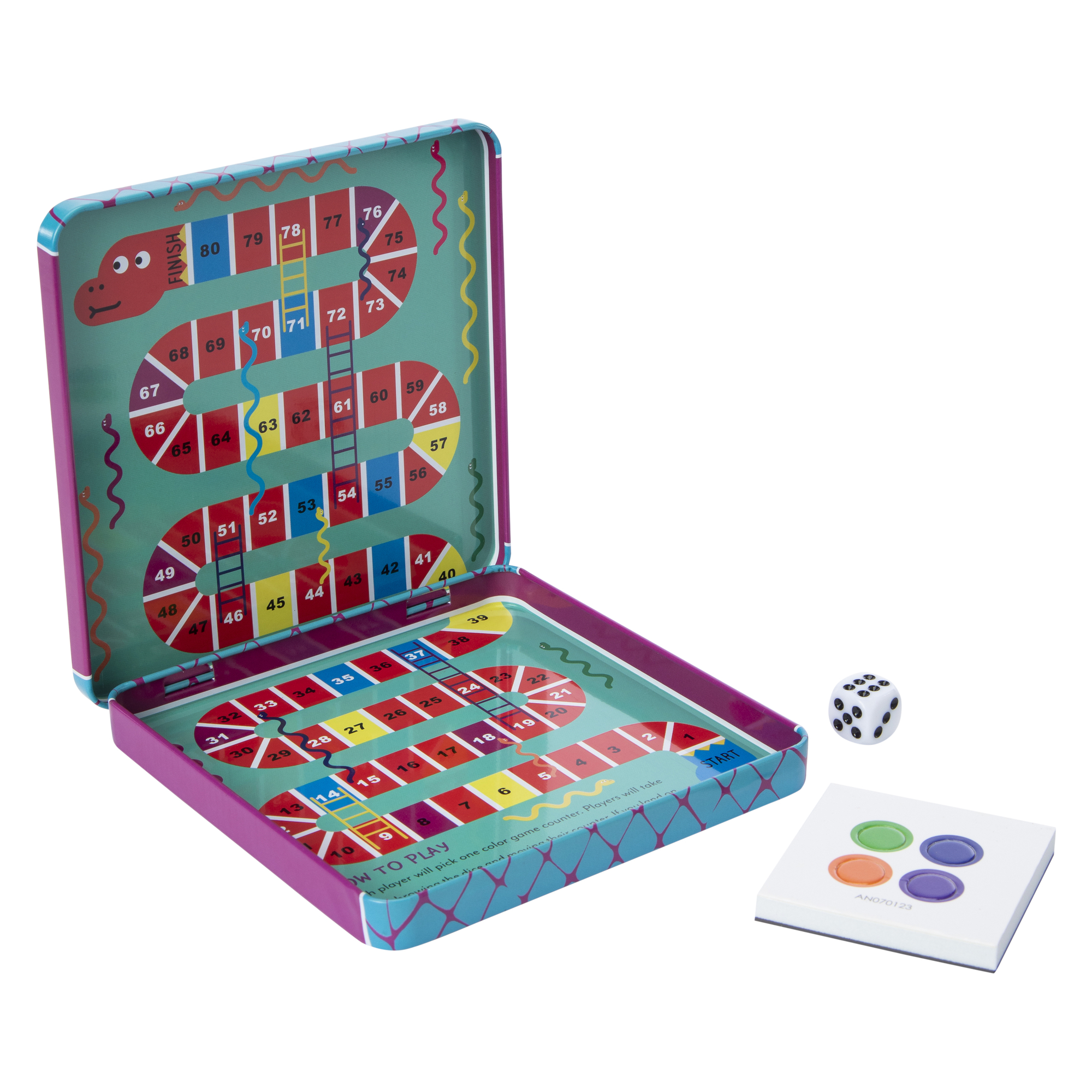 Travel Size Magnetic Snakes N' Ladders Game