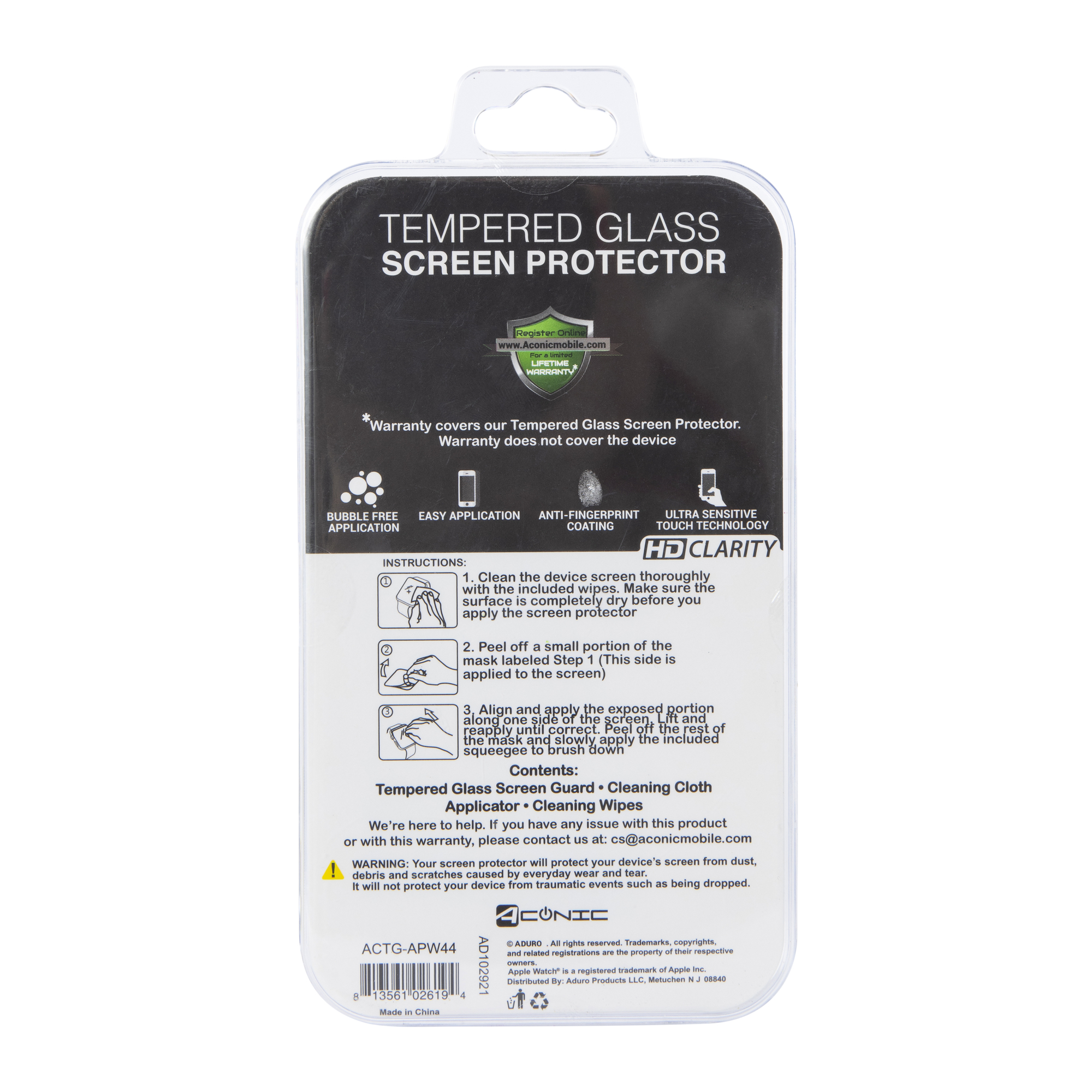 Tempered Glass Screen Protector For Apple Watch® 44Mm, Series 4