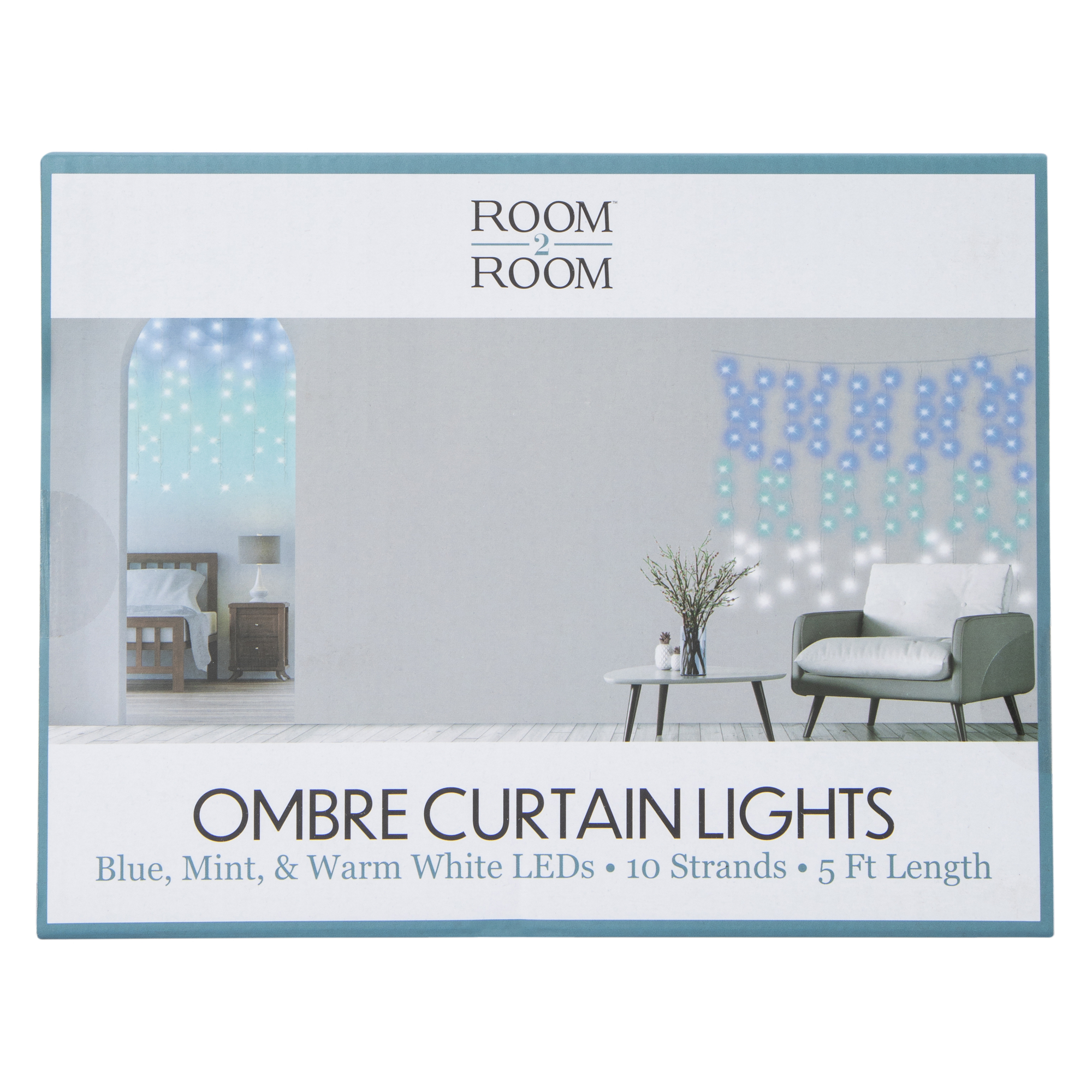LED Curtain Lights 10 Strands, 5ft