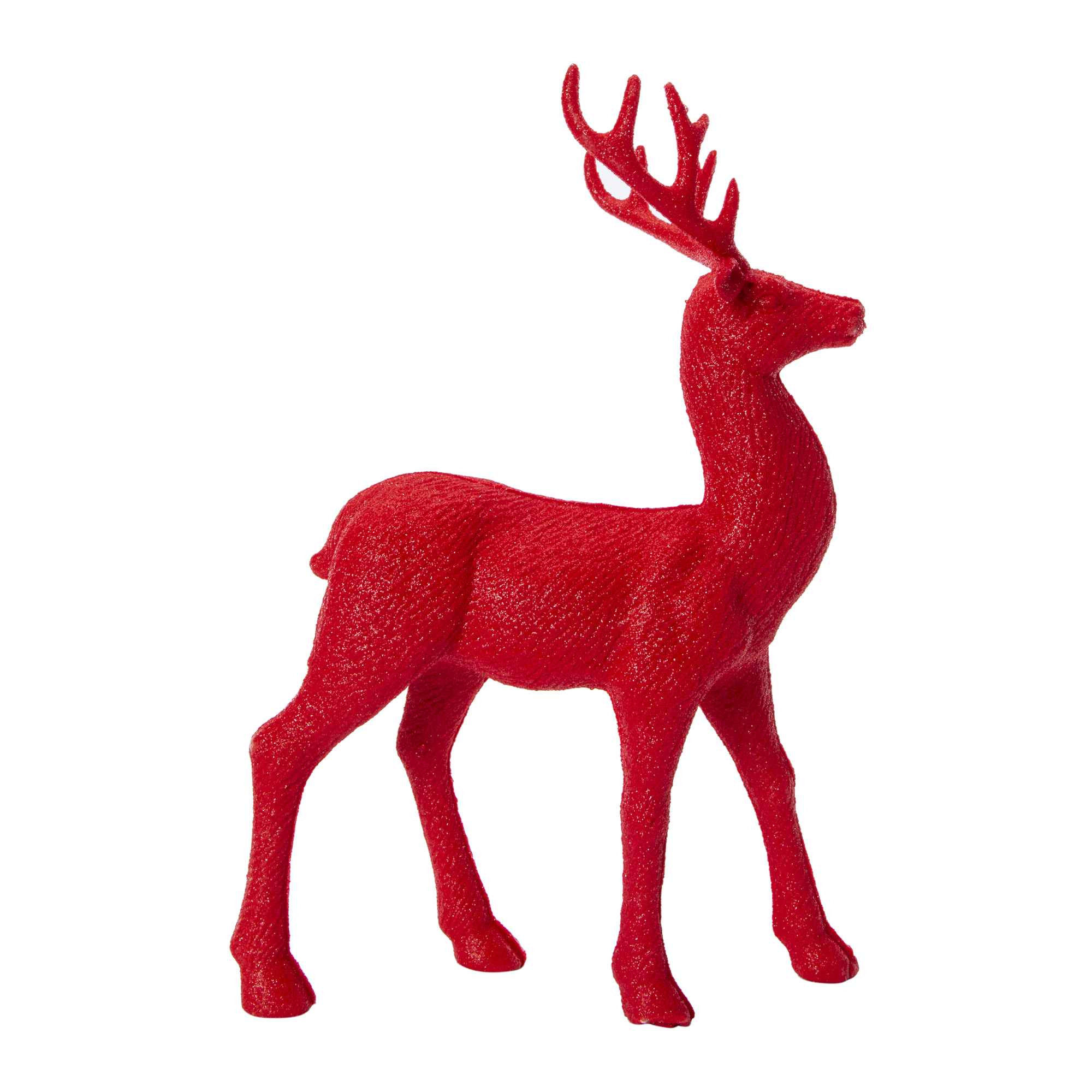 Holiday Glitter Reindeer Decor 12.8in