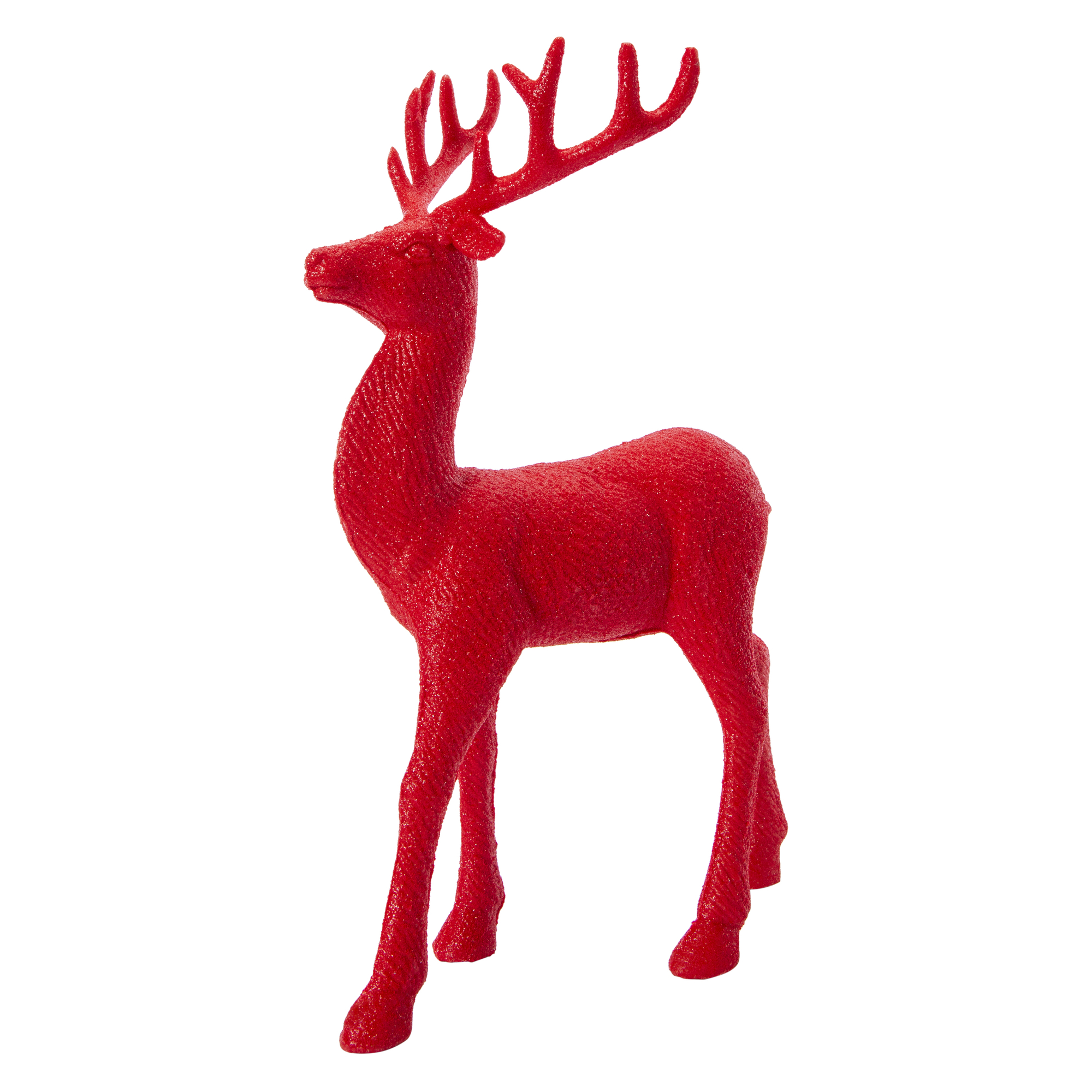 Holiday Glitter Reindeer Decor 12.8in