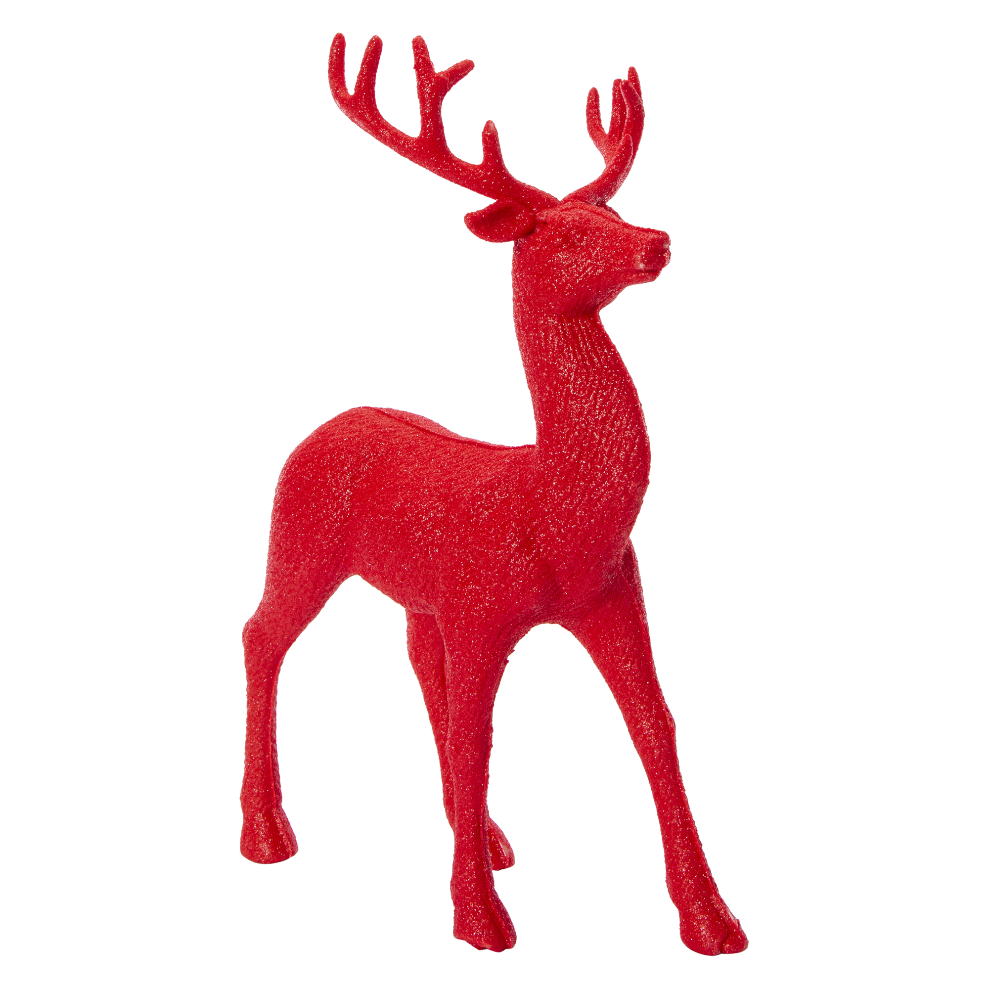 Holiday Glitter Reindeer Decor 12.8in