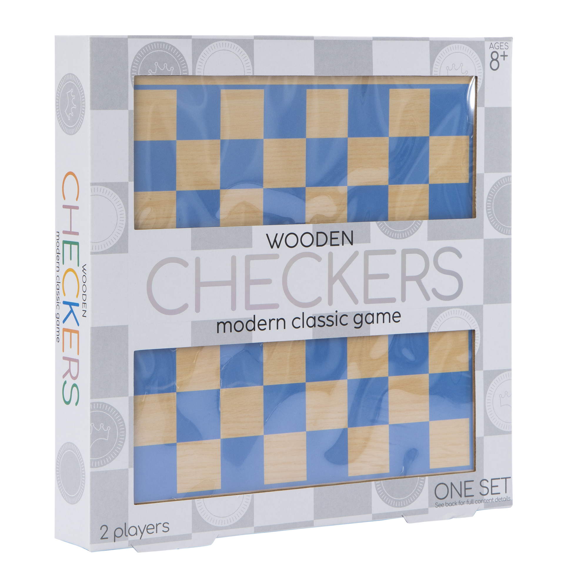 Wooden Checkers Modern Classic Game