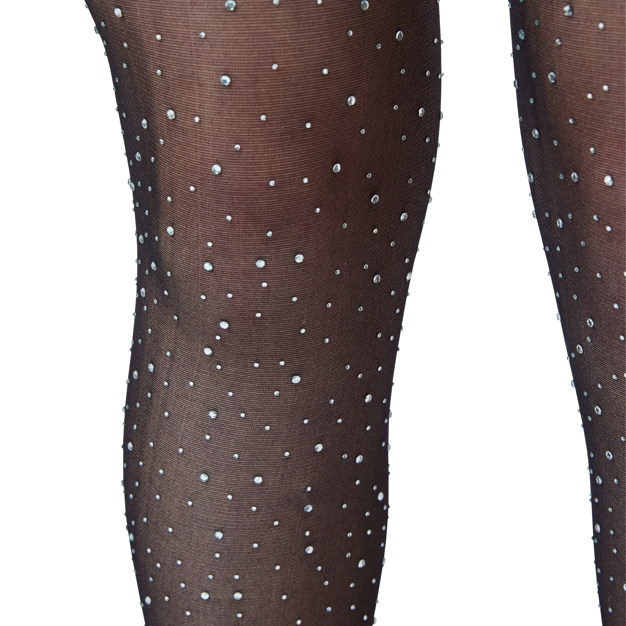 Black Sheer Rhinestone Tights