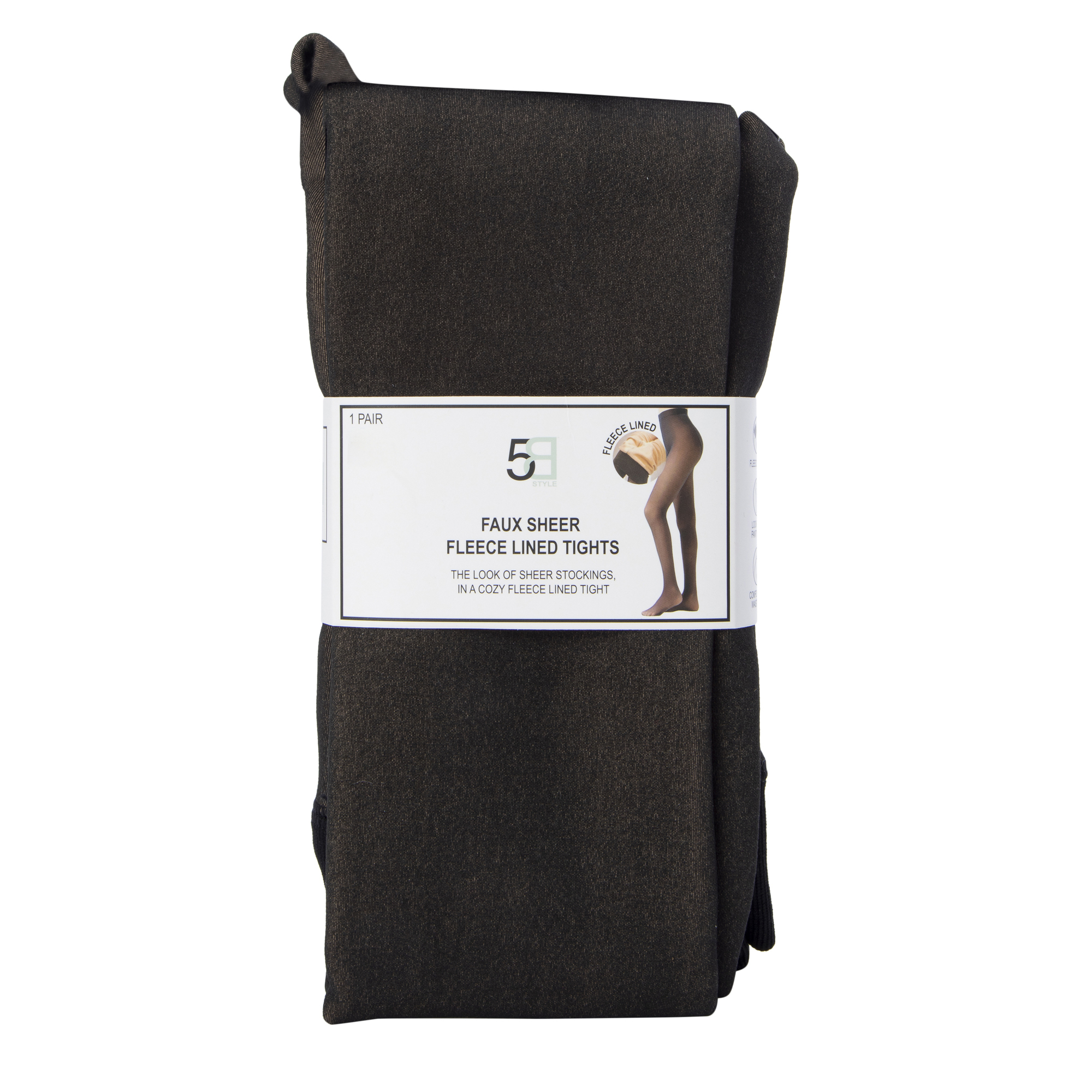 Faux Sheer Fleece-Lined Tights