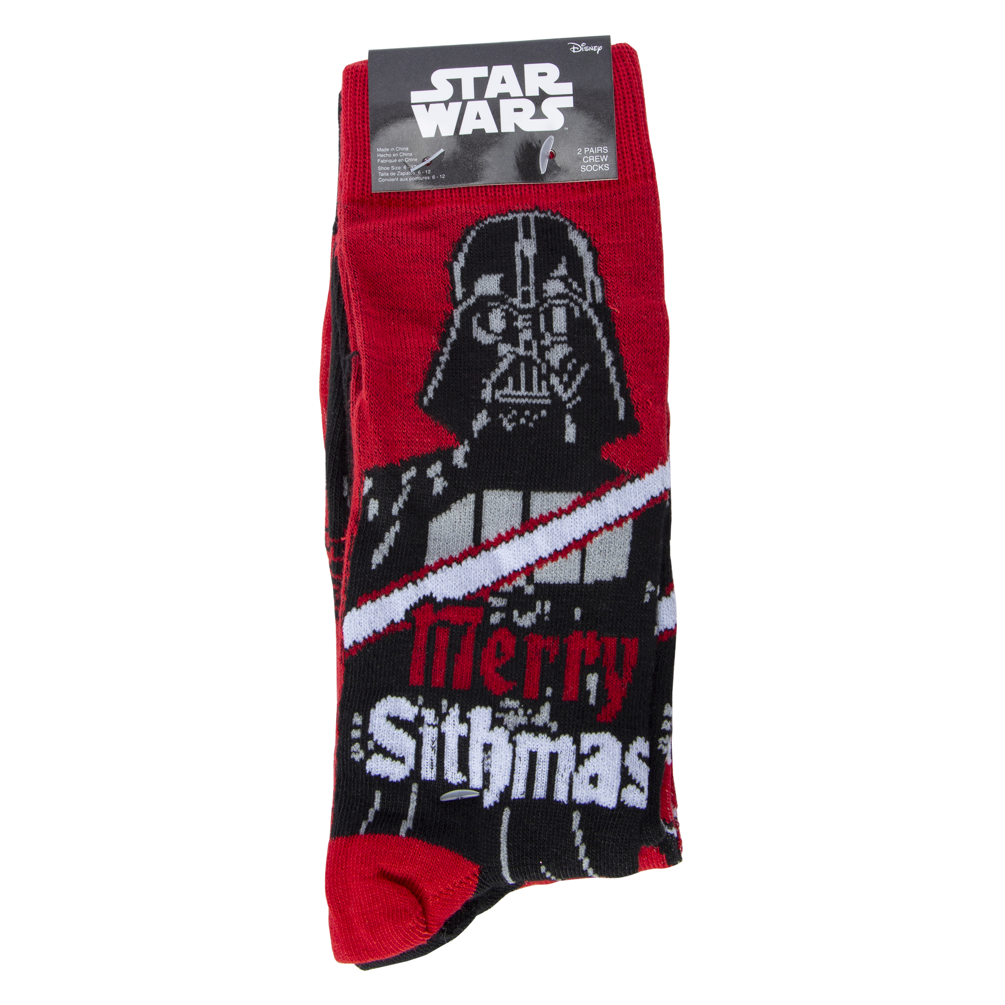 Star Wars Mens Holiday Crew Socks 2-Pack
