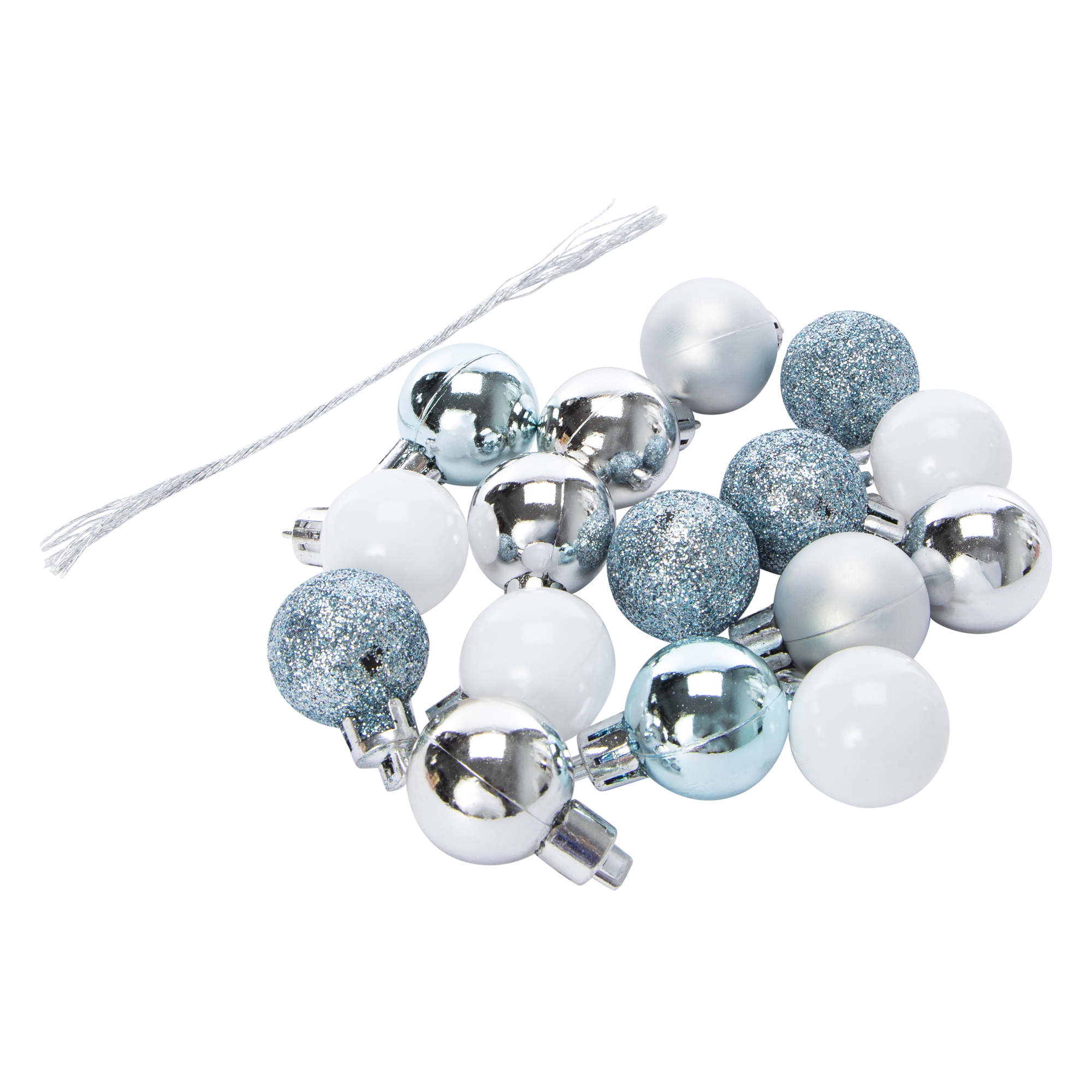 Mini Christmas Ball Ornaments 16-Count