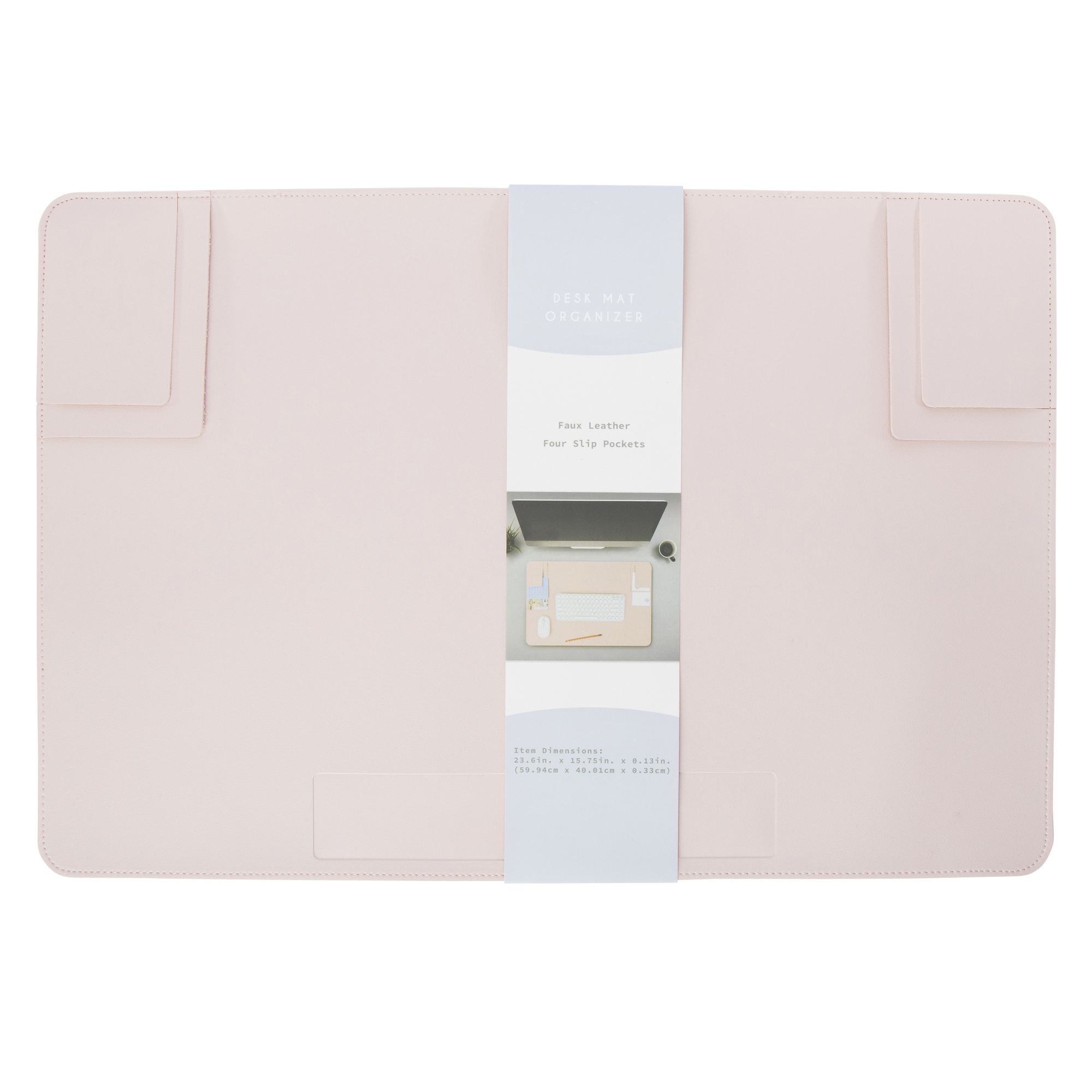 Faux Leather Desk Mat 23.6in x 15.75in