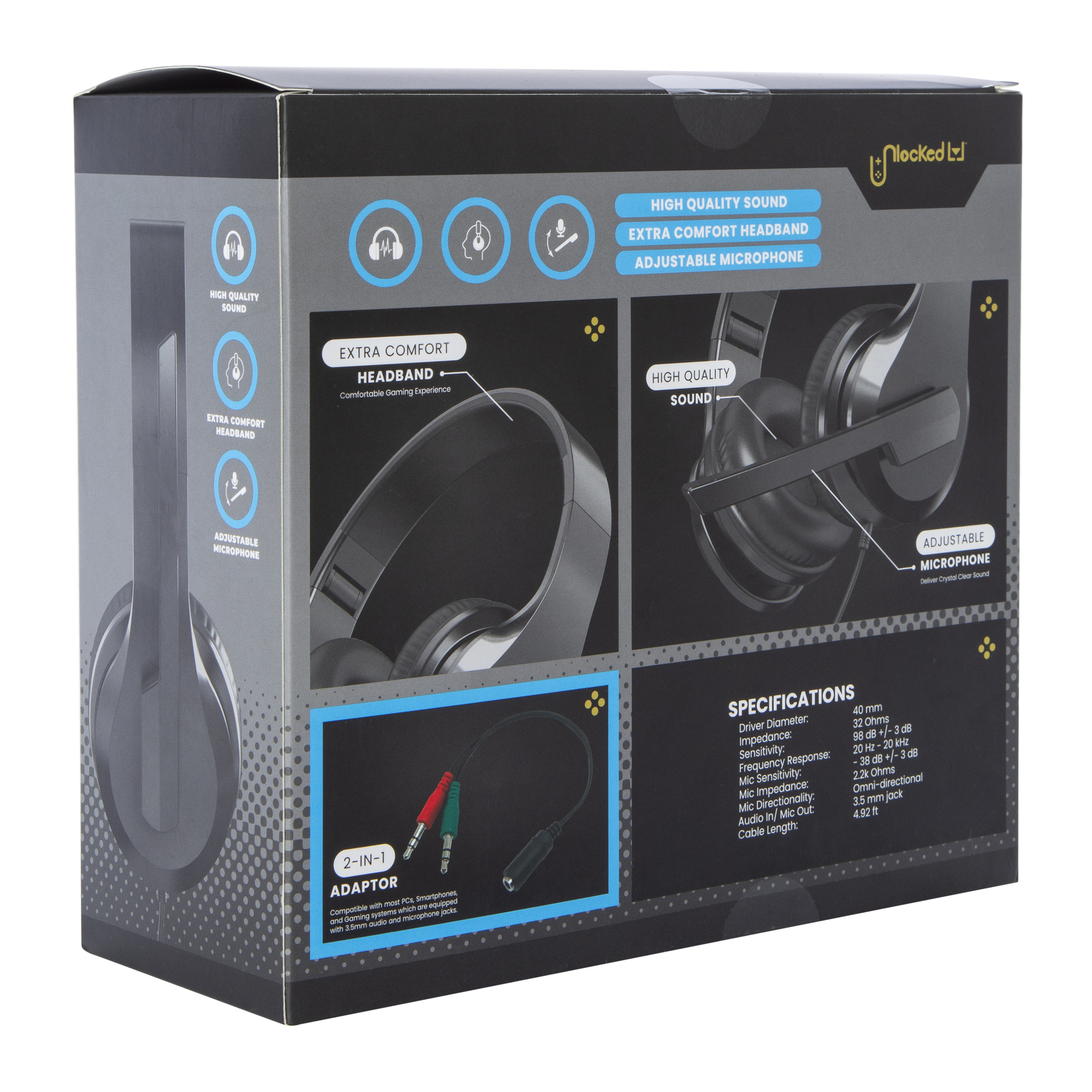 Unlocked Lvl™ Wired Gaming Headset With Mic