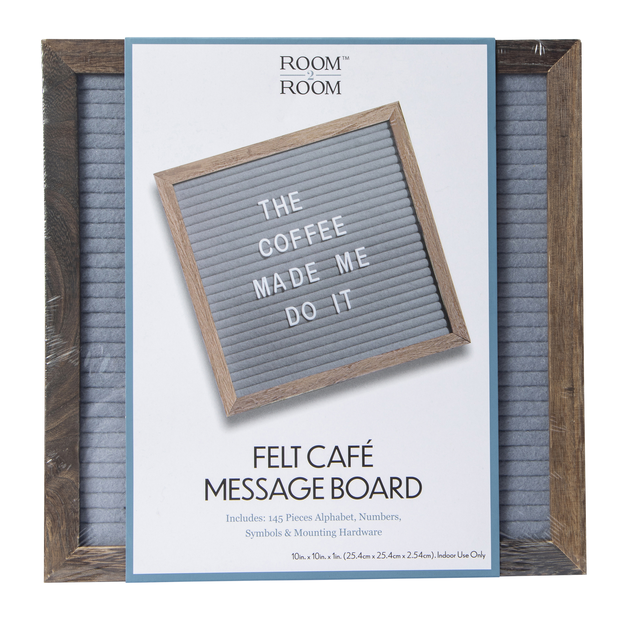 Cafe Felt Letter Board With Wood Frame 10in x