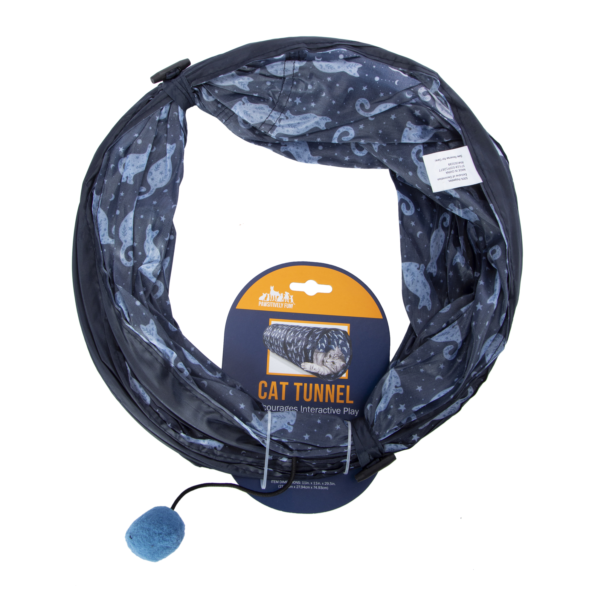 Cat Tunnel With Soft Ball Toy 29.5in