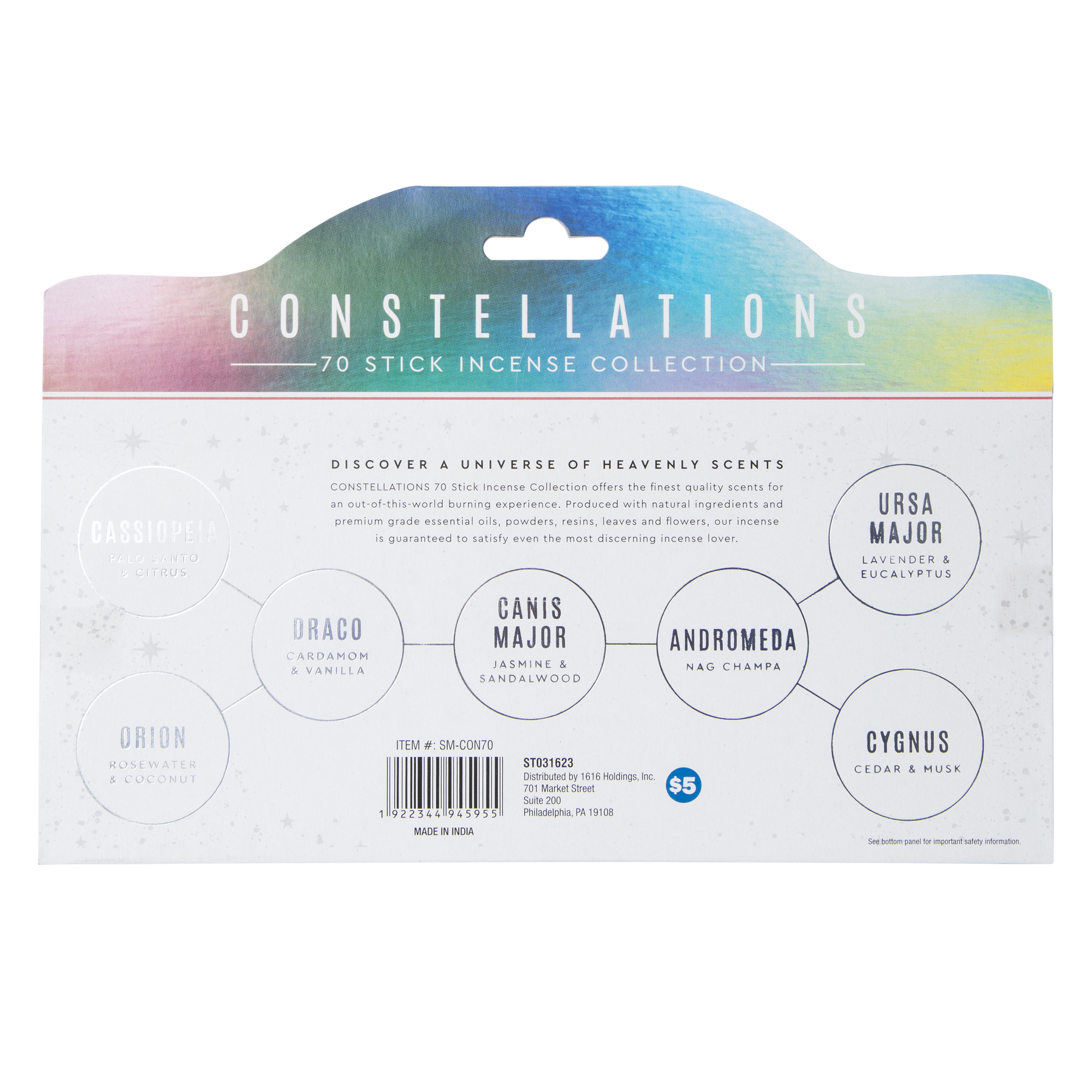 Constellation Scented Incense Sticks 70-Count