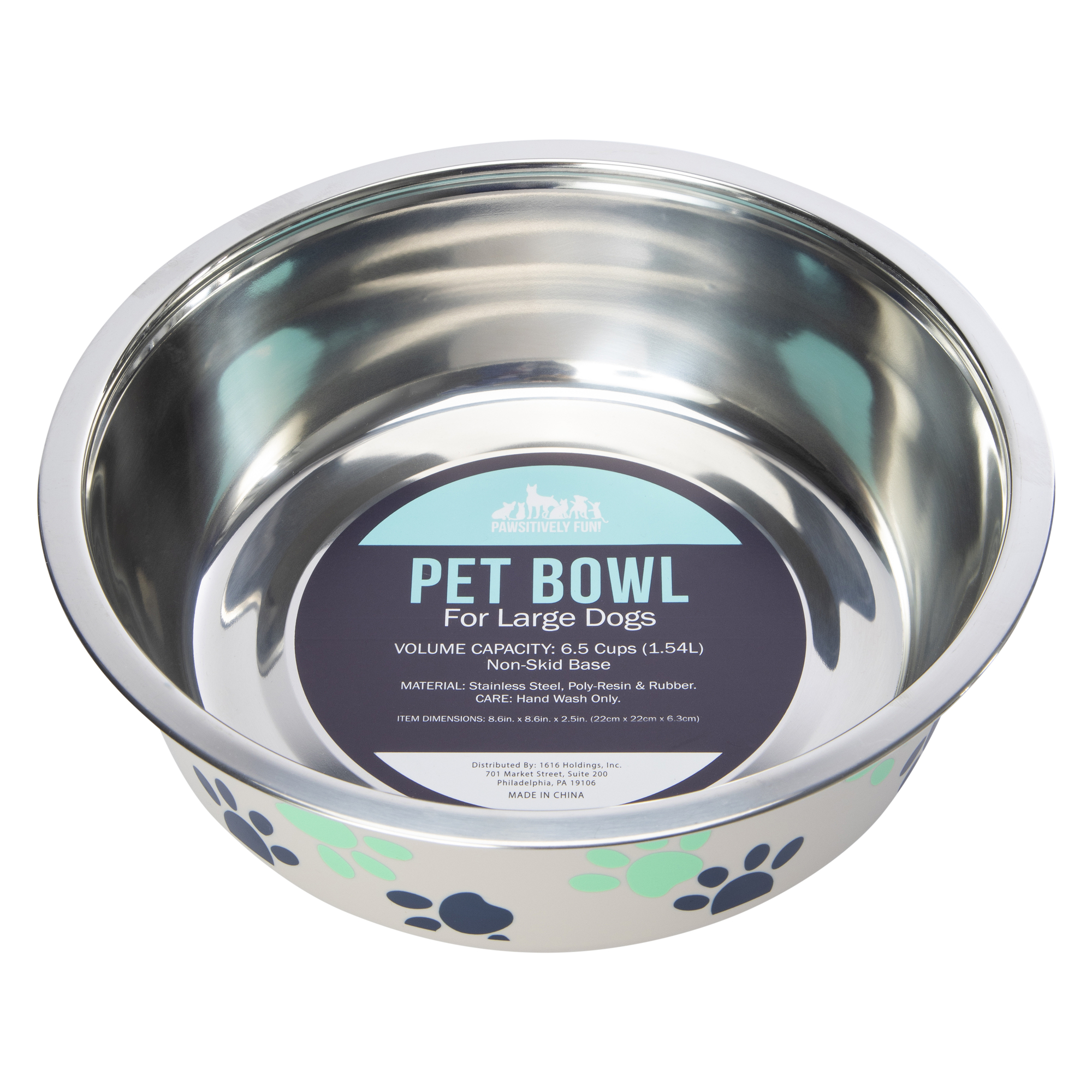 Stainless-Steel Pet Bowl For Large Dogs 6.5 Cups