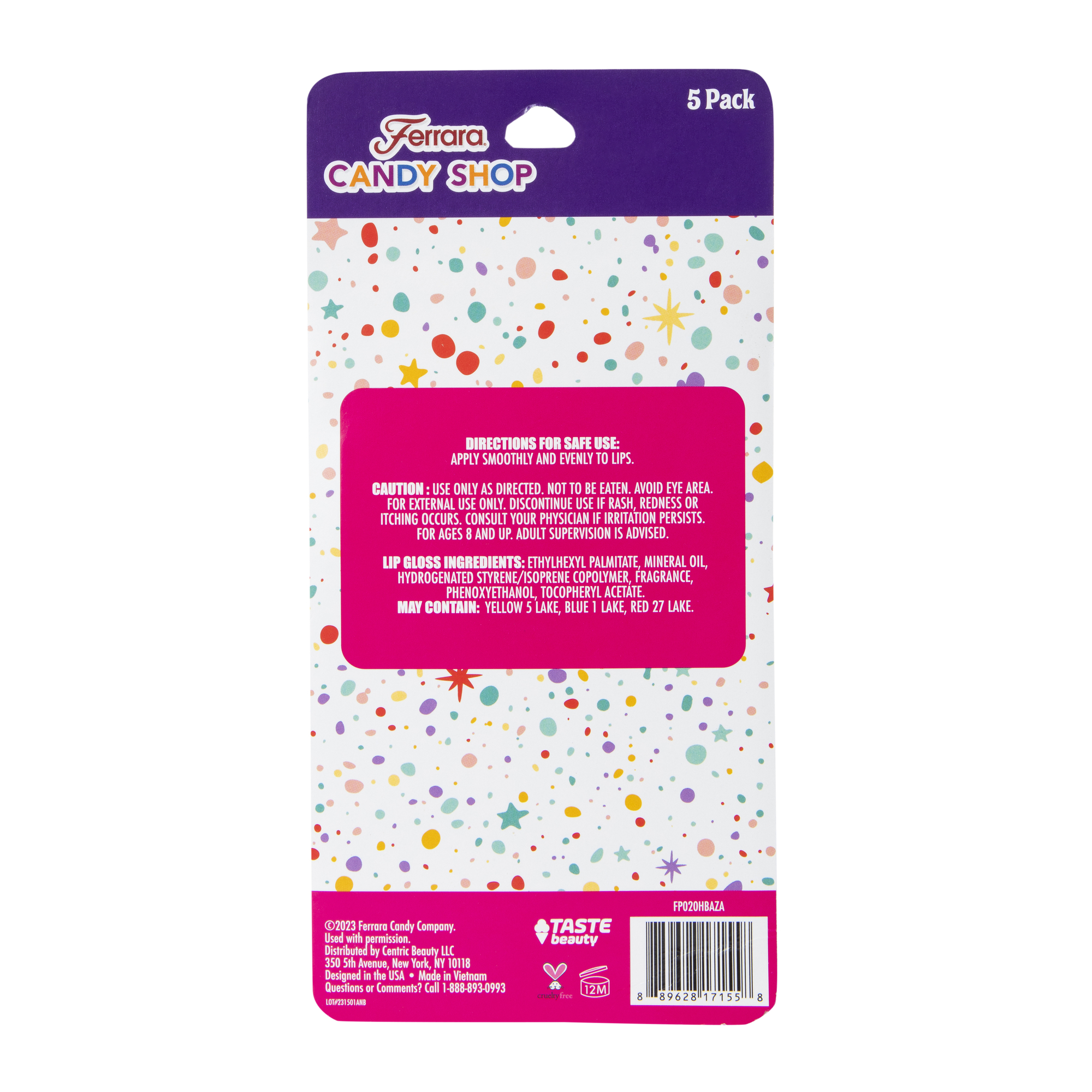 Lip Gloss 5-Count Tubes