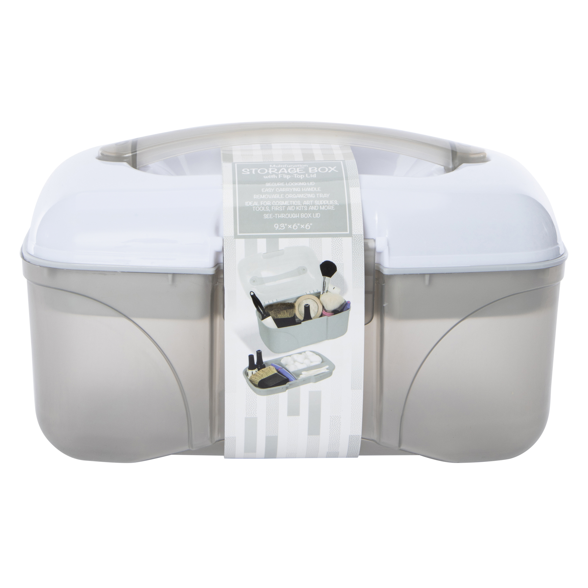 Multi-Purpose Storage Box With Flip-Top Lid 9.3in x 6in