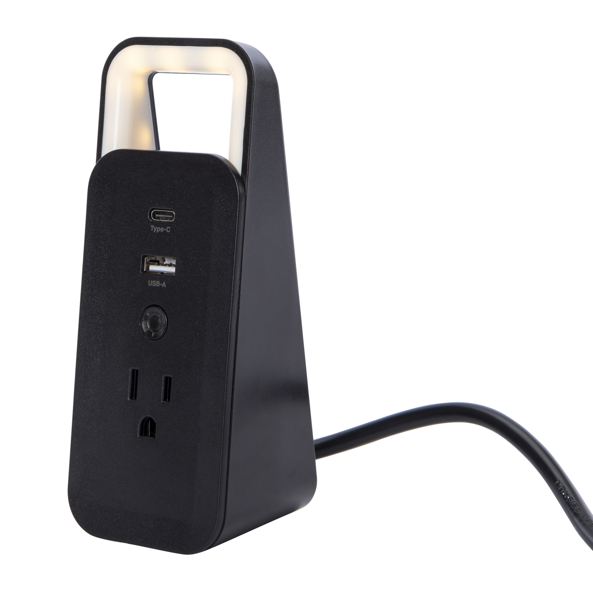 12W 3-In-1 Desktop Charging Station With Light - Black