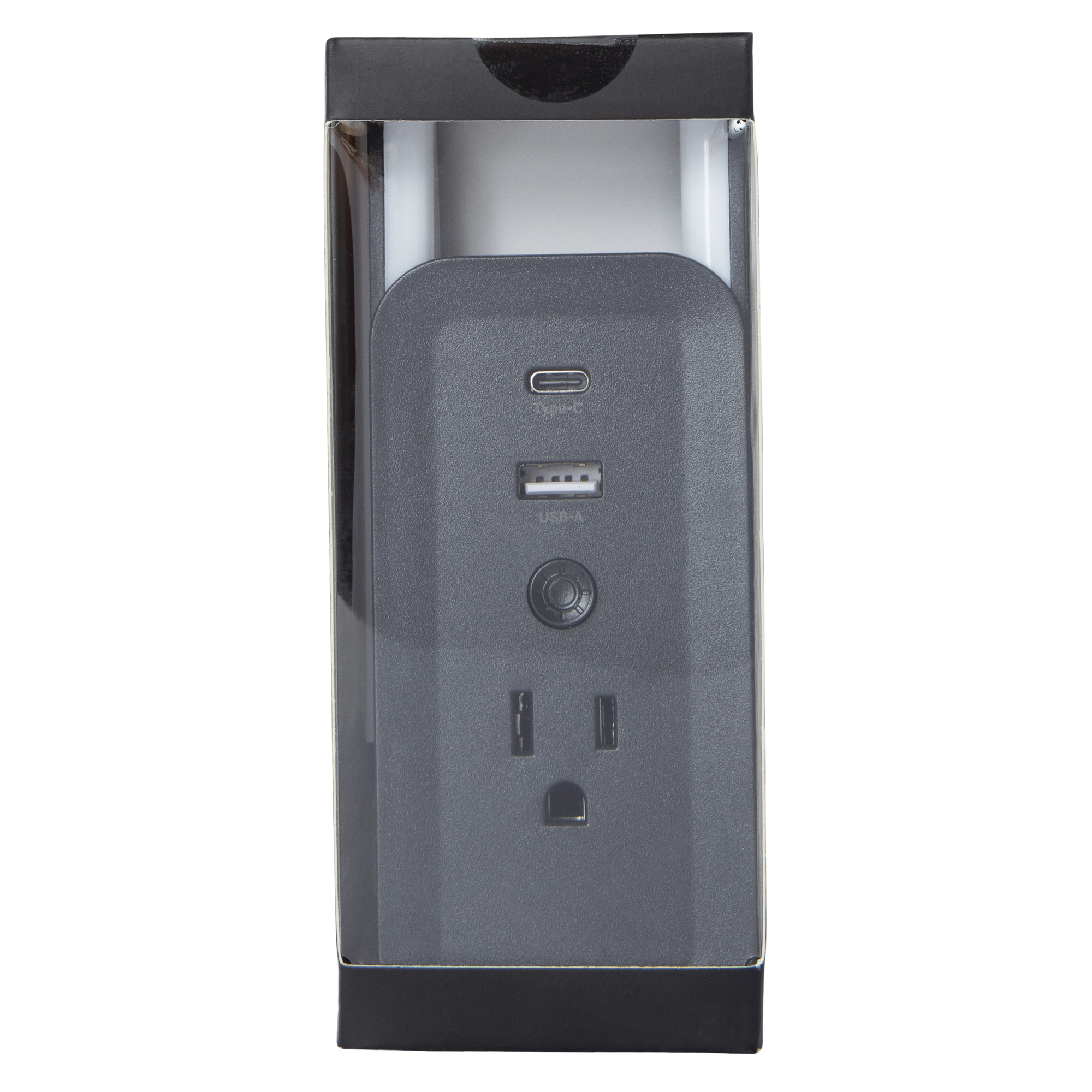 12W 3-In-1 Desktop Charging Station With Light - Black
